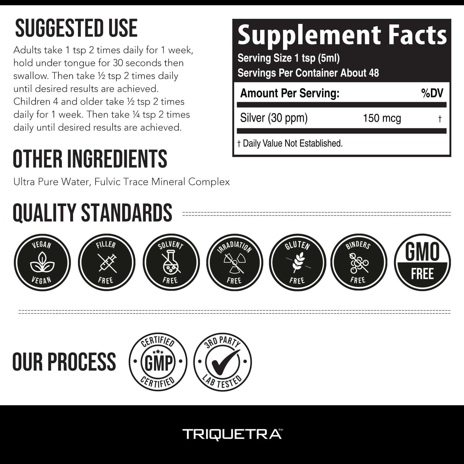 Bioactive Colloidal Silver - 8 oz, Glass Bottle, Vegan, Safe Doses with Highest Effectiveness - Nano Ions, 30 PPM - Immune Support (48 Servings) - Image 5