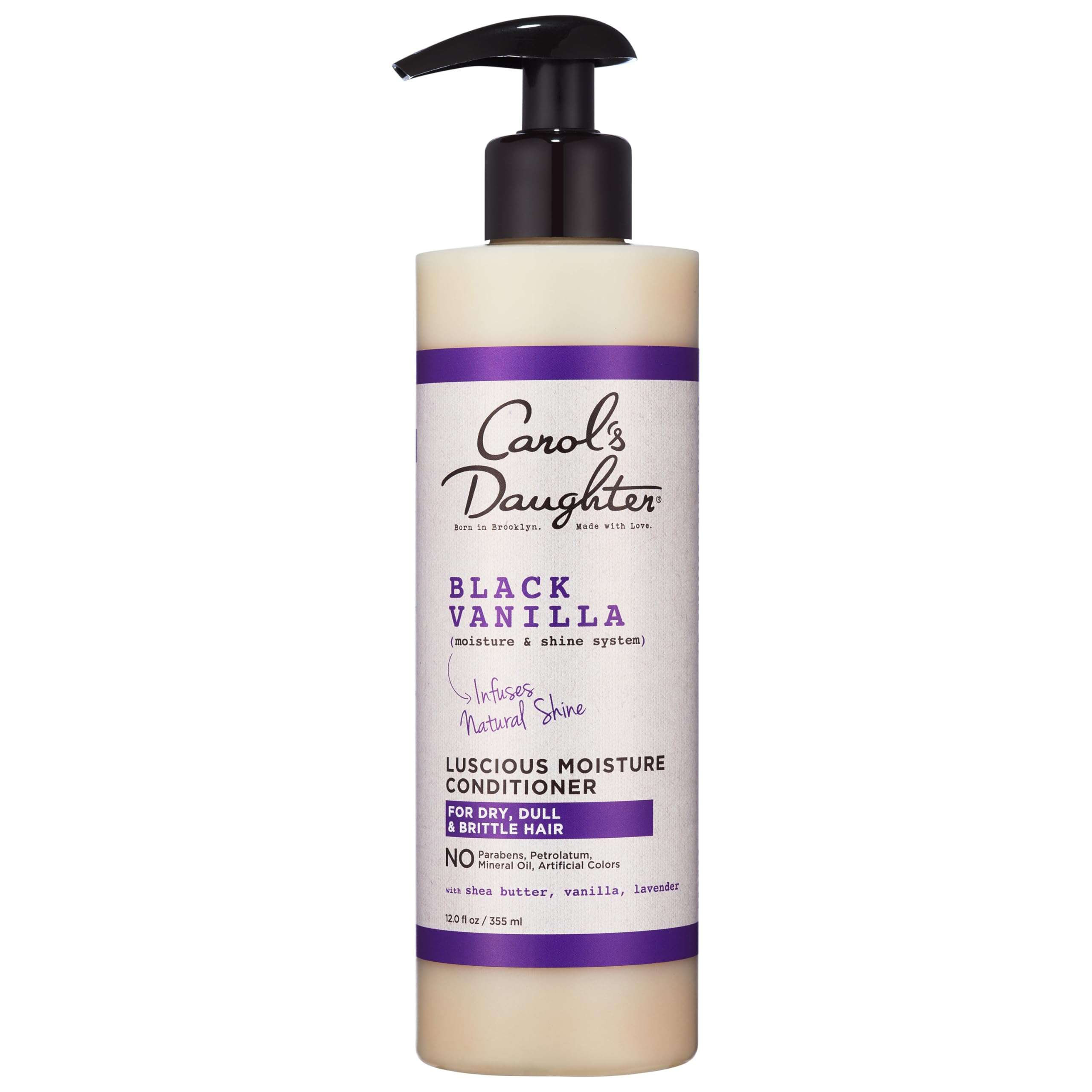Carol's Daughter Black Vanilla Moisture Sulfate Free Conditioner for Curly, Wavy or Natural Hair, Moisturizing Hair Care for Dry, Damaged Hair, 12 Fl Oz - Image 1