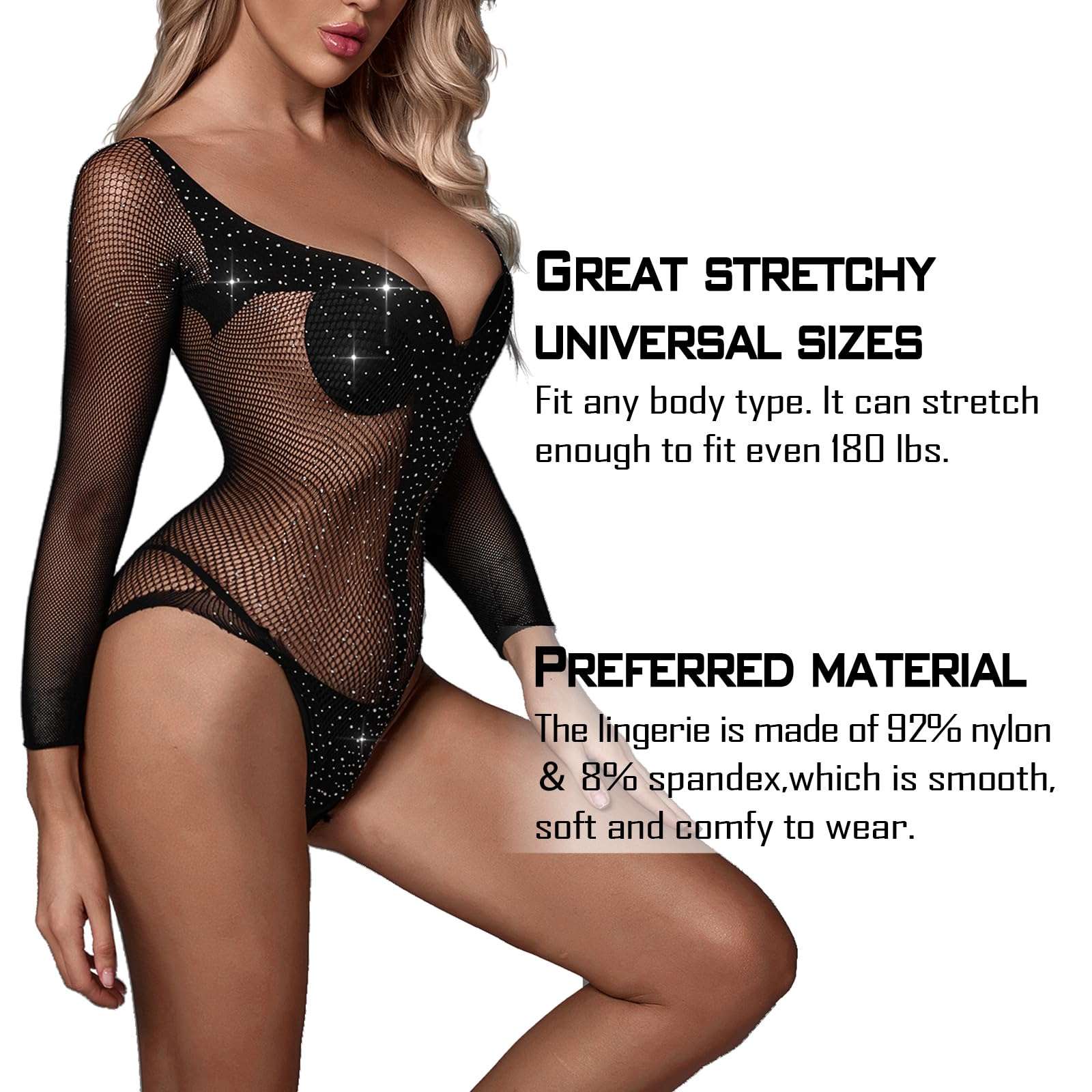 Famstar Sexy Lingerie for Women Naughty Fishnet Lingerie Set Bodysuit Outfits Teddy Babydoll Erotic Mesh Women’s Outfits - Image 2