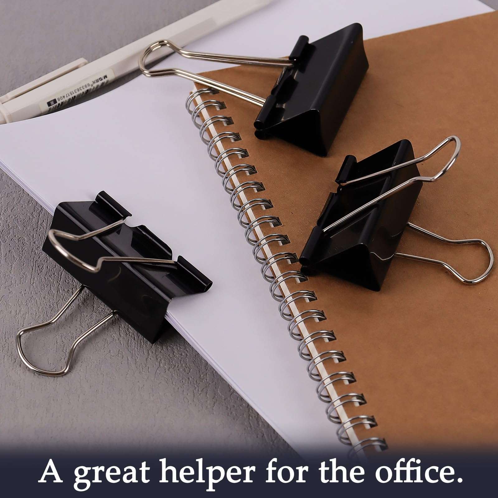 KTOJOY Extra Large Binder Clips (36 Pack) 2 Inch, Big Paper Clamps for Office Supplies, Black - Image 4