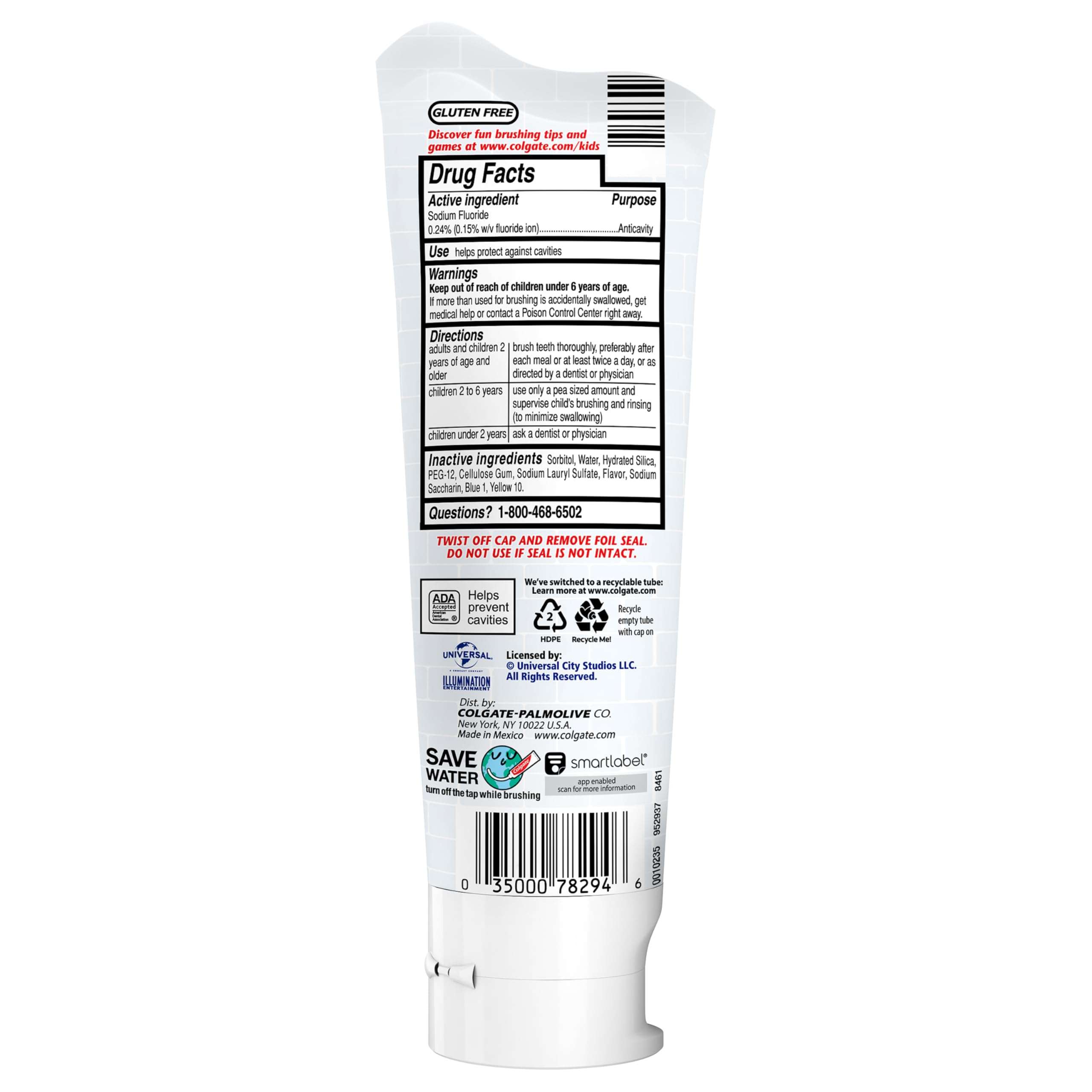 Colgate Kids Toothpaste with Anticavity Fluoride, Minions, ADA-Accepted Fluoride Toothpaste, 4.6 Ounce Tube, 4 Pack - Image 9