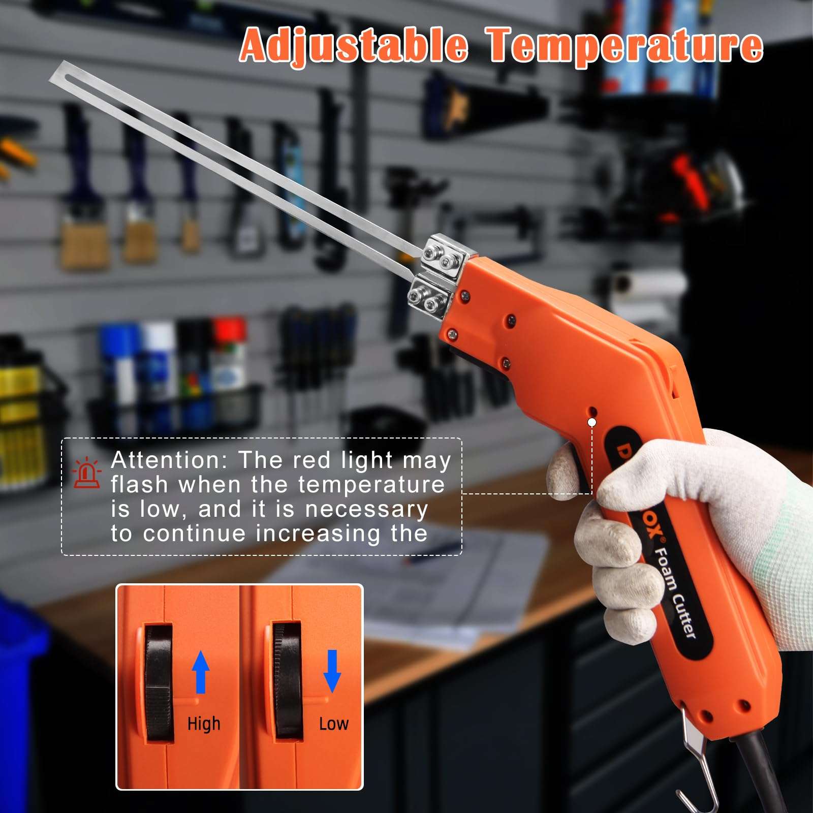DOMINOX Hot Knife Foam Cutter, Foam Cutting Tool Kit, Heavy-duty Case Styrofoam Cutter for Cutting Foam Board Insulation, EPP, EPS, XPS, EVA, EPE, PU, KT Board, Sponge, Nylon - Image 6