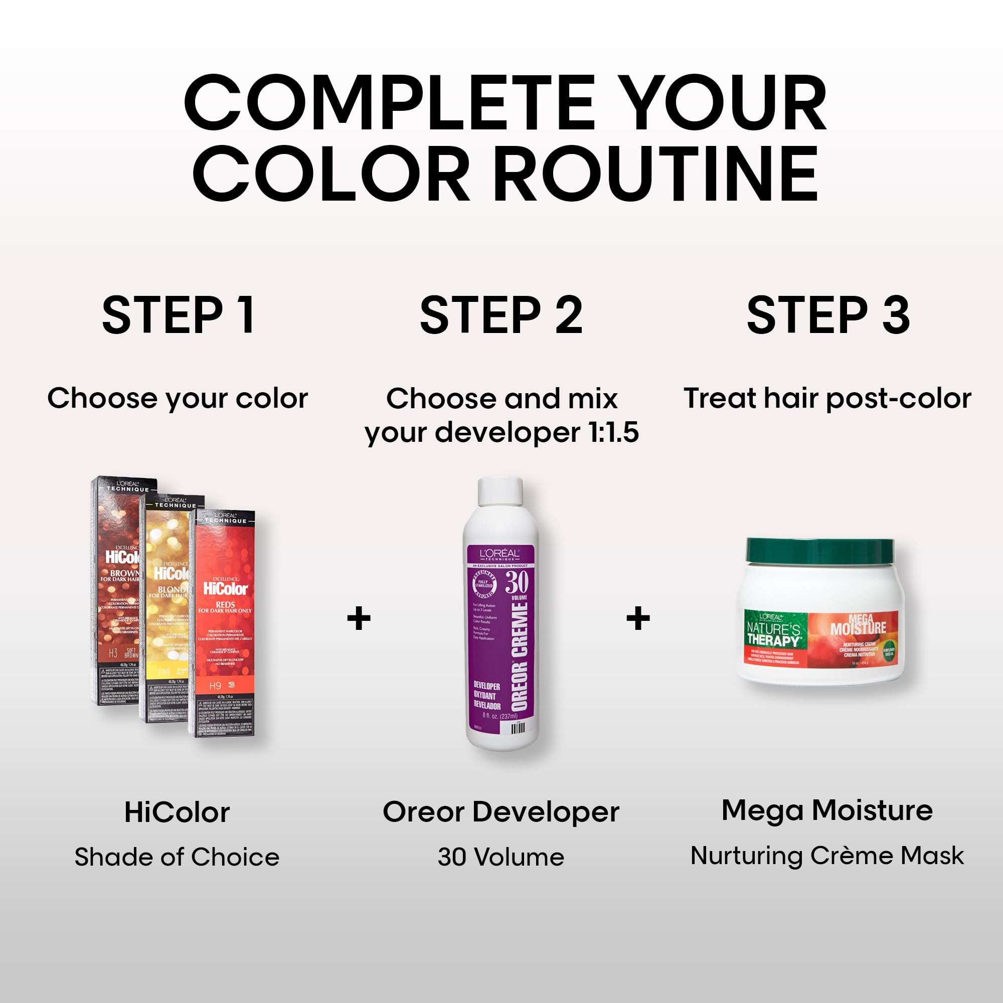 L'Oréal Technique HiColor Browns & Blondes Permanent Hair Color - Lifts Dark Hair in One Step Leaving No Brassiness, Rich and Smooth Creme Formula, Intense & Long-Lasting - Image 4