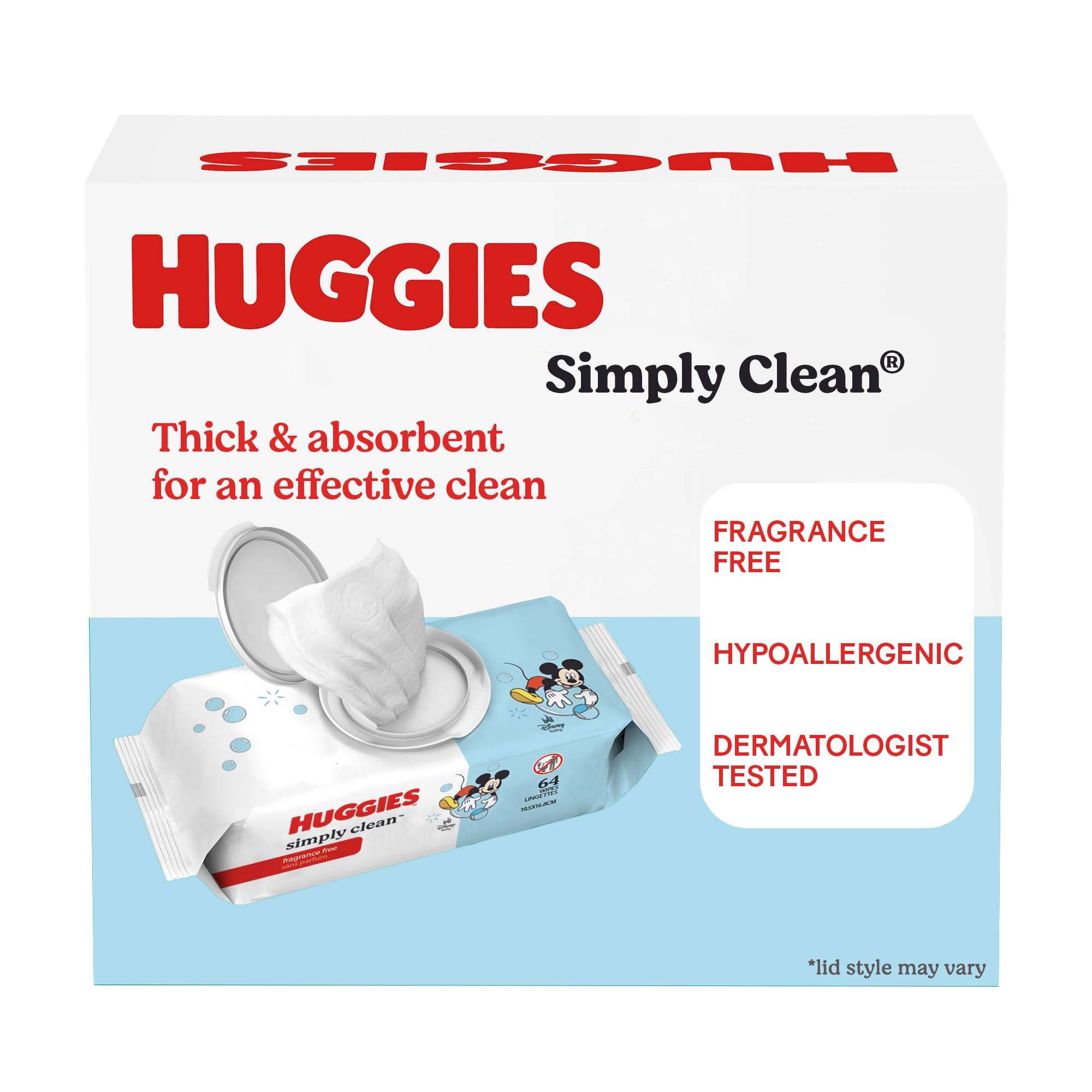 Huggies Simply Clean Unscented Baby Diaper Wipes, 11 Flip-Top Packs (704 Wipes Total), Packaging May Vary - Image 8
