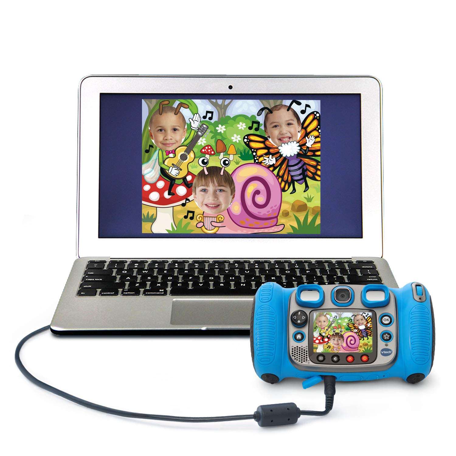 VTech Kidizoom Duo 5.0 Deluxe Digital Selfie Camera with MP3 Player and Headphones, Blue - Image 6