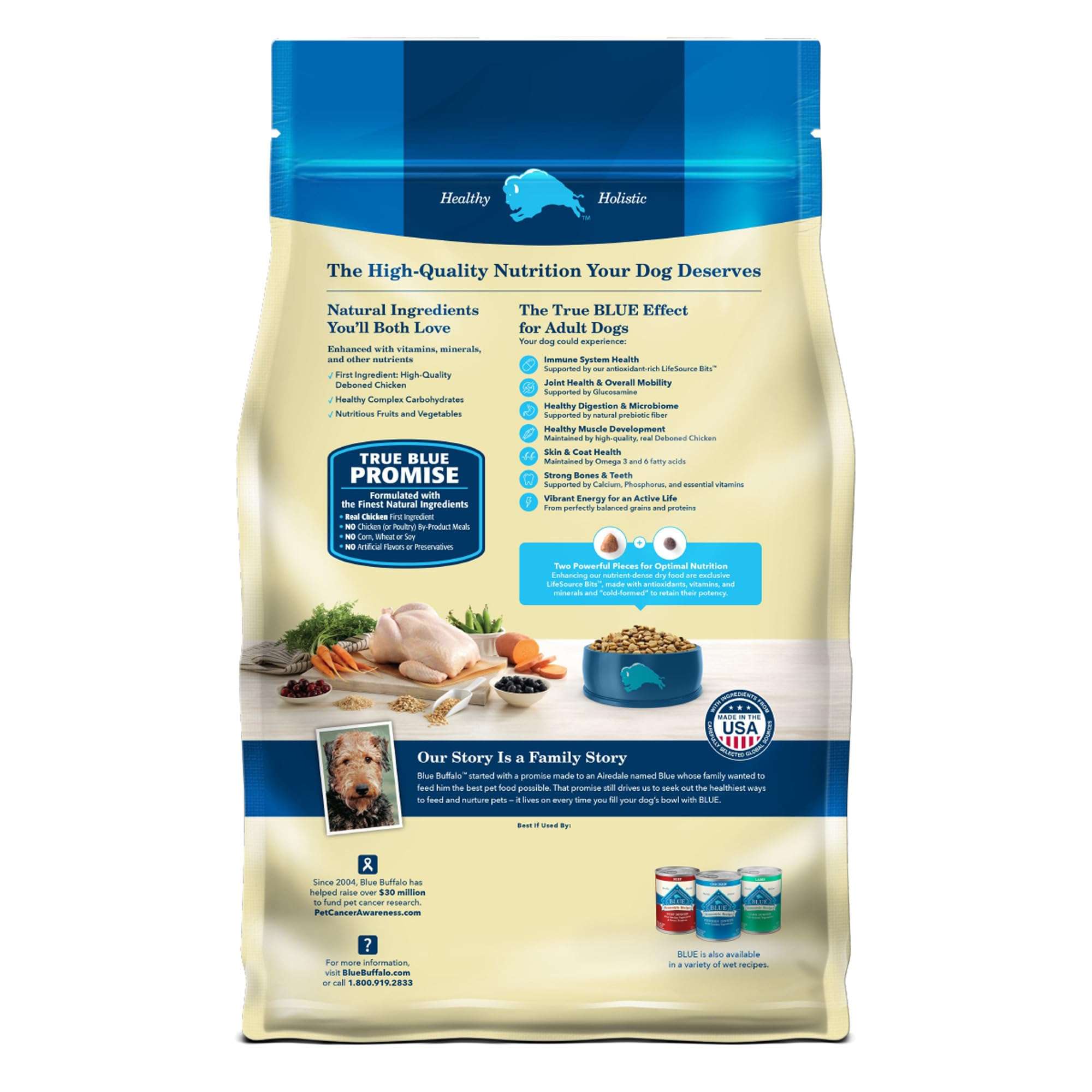 Blue Buffalo Life Protection Formula Natural Adult Dry Dog Food, Chicken and Brown Rice 5-lb Trial Size Bag - Image 2