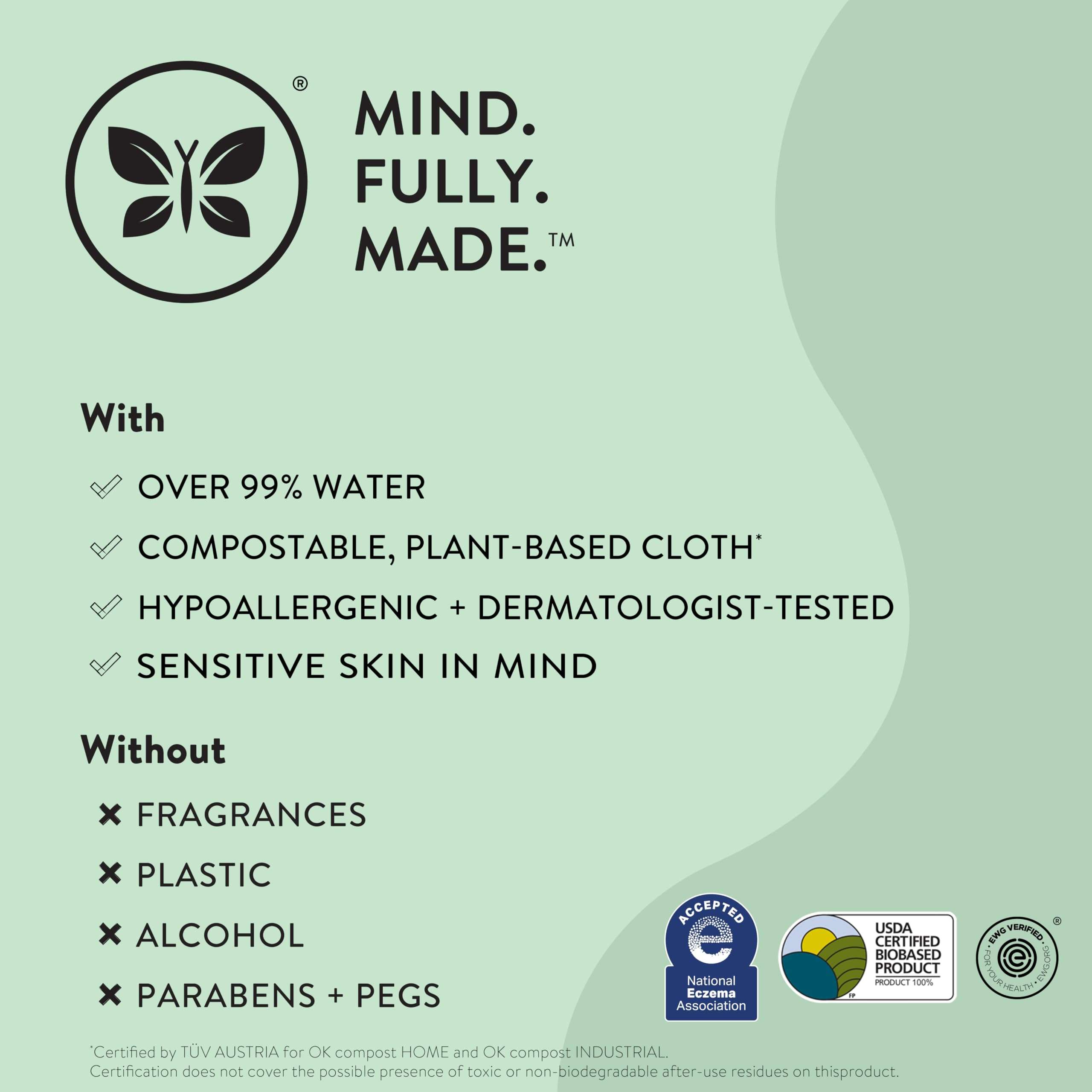 The Honest Company Clean Conscious Multi-Use Wipes | Hypoallergenic + Unscented for Sensitive Skin | Over 99% Water, Compostable, Plant Based, Baby Wipes | Geo Mood, 288 Count - Image 6
