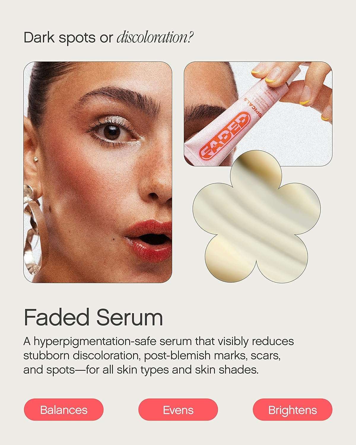 Topicals Faded Brightening and Clearing Serum | Reduces Discoloration Post-Blemish Marks Scars Spots Contains Kojic Acid Niacinamide Dermatologist-tested Vegan Cruelty-Free Fl Oz - Image 3