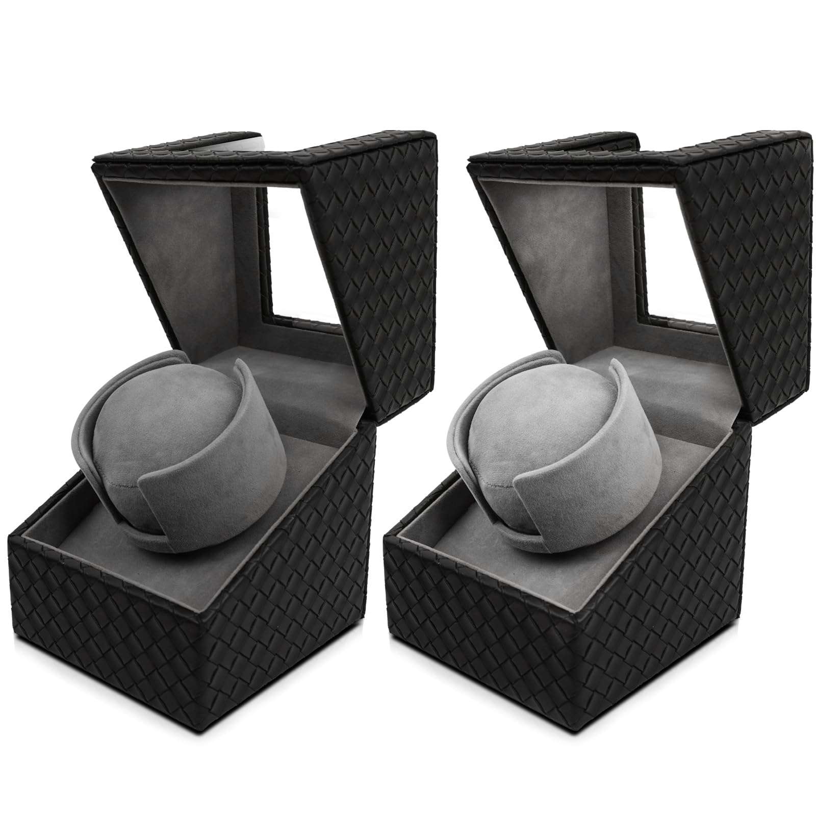 VIIFF Watch Winder for Automatic Watches – Silent Adjustable Rotation, Premium PU Leather Automatic Watch Winder, Soft Interior, Ideal Gift Option, Luxurious Display Case for Automatic Watches - Image 1