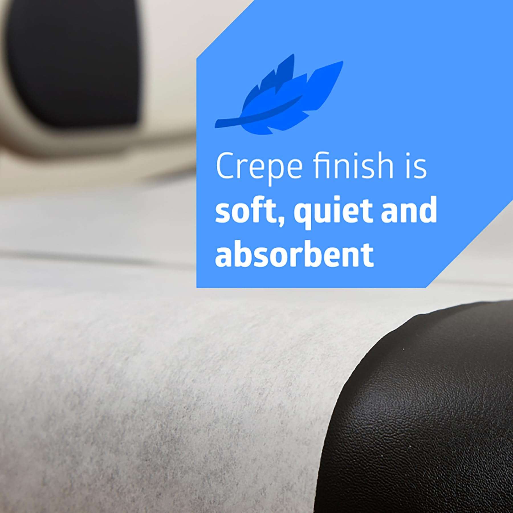 Medline Medical Exam Table Paper, Crepe Table Paper, 21 inches x 125 feet, Case of 12 Rolls - Image 3