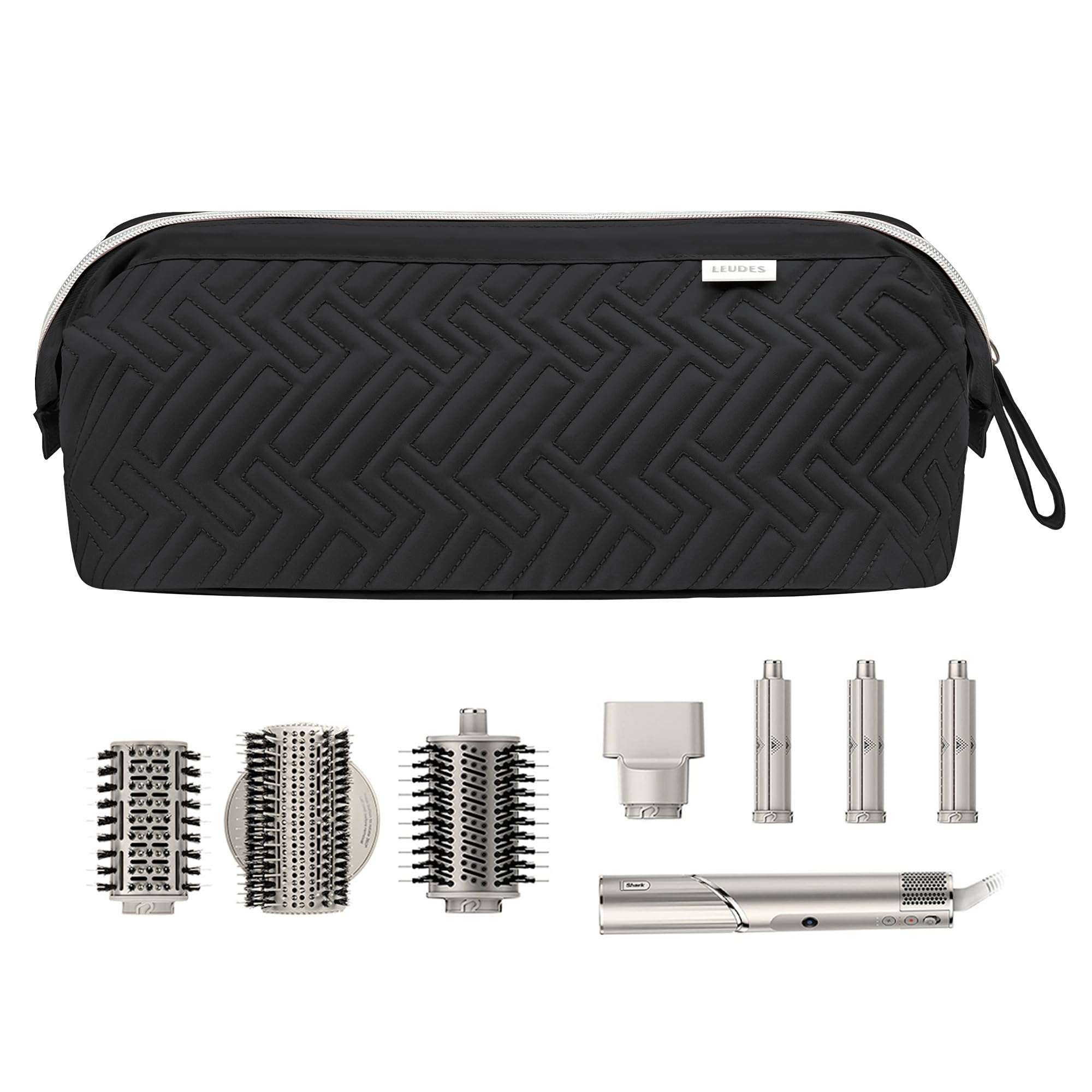 Leudes Hair Tools Travel Bag for Shark Flexstyle Carrying Case Portable Shark Hair Air Wrap Dryer Case Waterproof Dustproof Flat Curling Iron Travel Organizer (Black) - Image 3