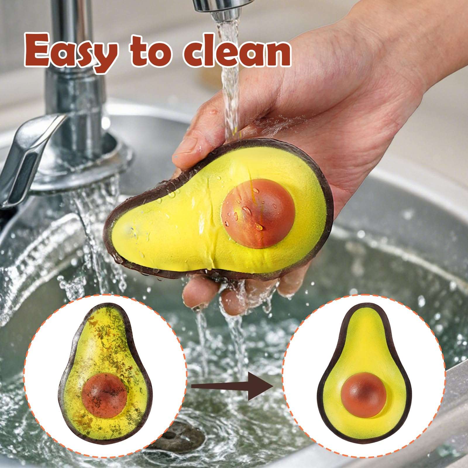 Bimoci Avocado Sensory Toy for Ages 3 to Adult - Fidget Toys, Sensory Toys, Stress Balls for Adults & Kids - Perfect Squishy Toys for Autism Support & Stress Relief - Image 6
