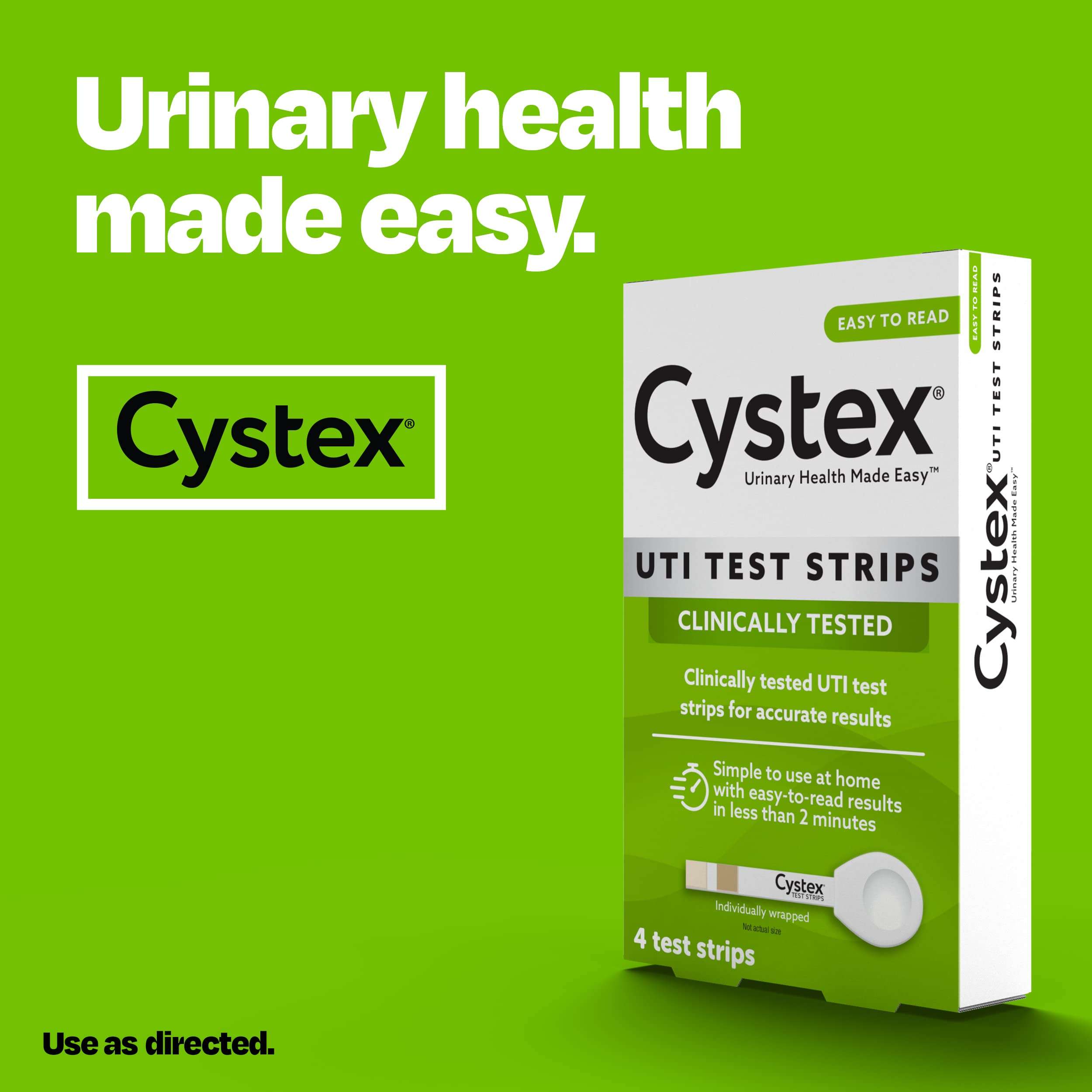 Cystex UTI Test Strips for Women & Men - at-Home Urinary Tract Infection Test with Fast, Accurate Results in 2 Minutes - Easy to Use - 4-Count - Image 7