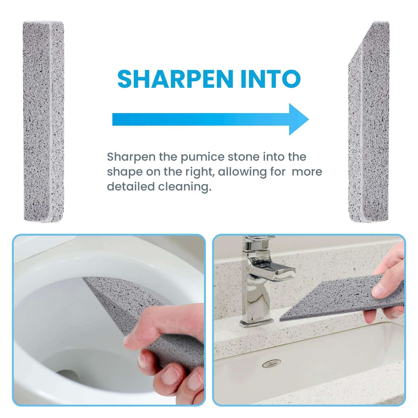 14 Pack Pumice Stone for Toilet Bowl Cleaning, Powerfully Cleans Hard Water Rings, for Cleaning Toilets, Bathtubs, Grills, Swimming Pools, Sinks - Image 5