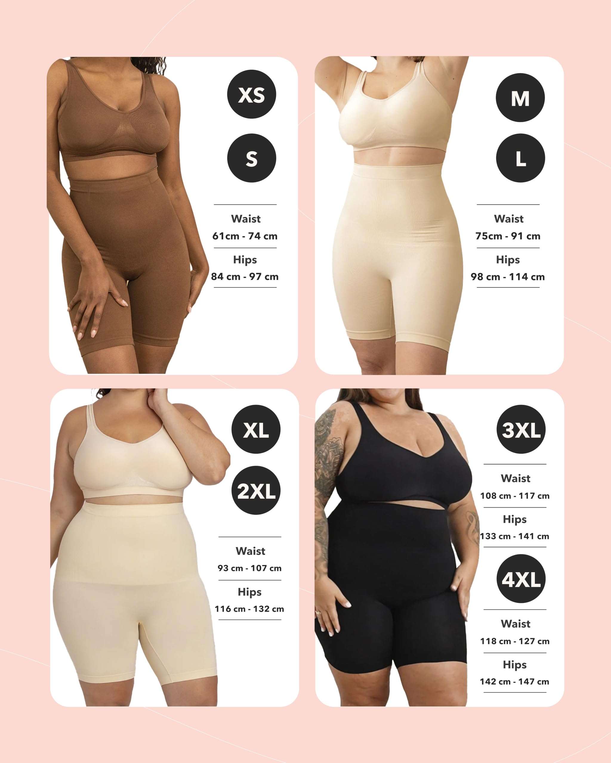 SHAPERMINT Shapewear for Women - High-Waisted Shapewear Tummy Control Shorts, Faja Body Shaper, Underwear for Women - Image 3