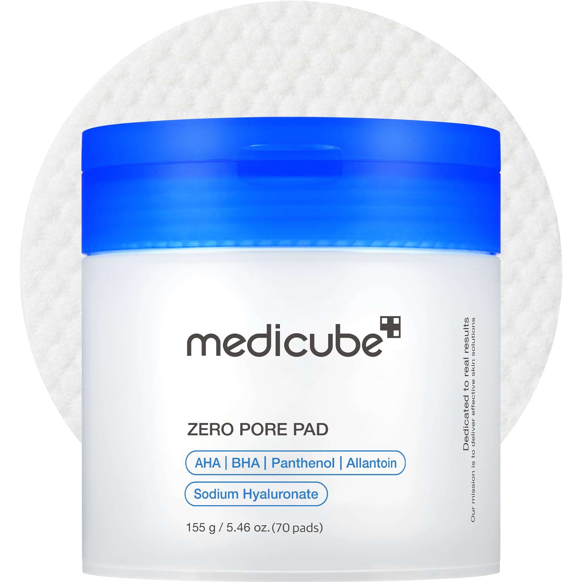 Medicube Zero Pore Pads 2.0, Dual-Textured Facial Toner Pads for Exfoliation and Pore Care with 4.5% AHA Lactic Acid & 0.45% BHA Salicylic Acid, Ideal for All Skin Types, Korean Skin Care (70 units) - Image 1
