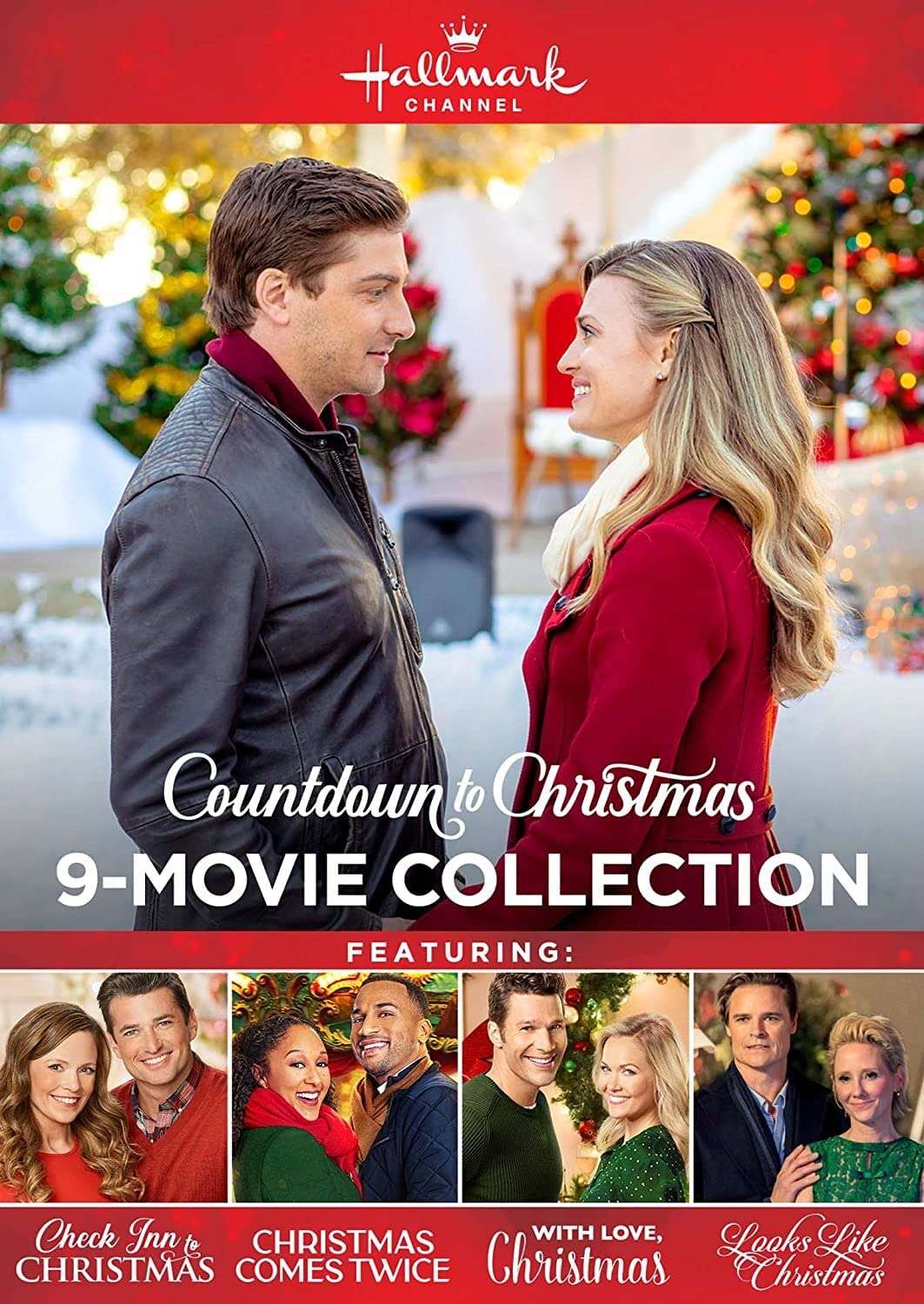 Hallmark Countdown to Christmas 9-Movie Collection featuring: Check Inn to Christmas, Christmas Comes Twice, Christmas Land, 12 Gifts and more - Image 1
