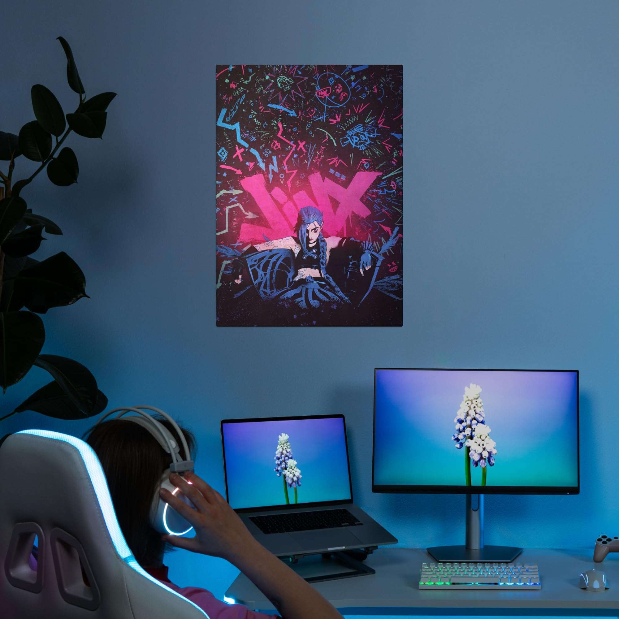 Displate Official Arcane Metal Poster Magnetic Mounting Included Licensed Artwork Modern Wall Decor I am Jinx Poster 45 cm x 32 cm - Image 7