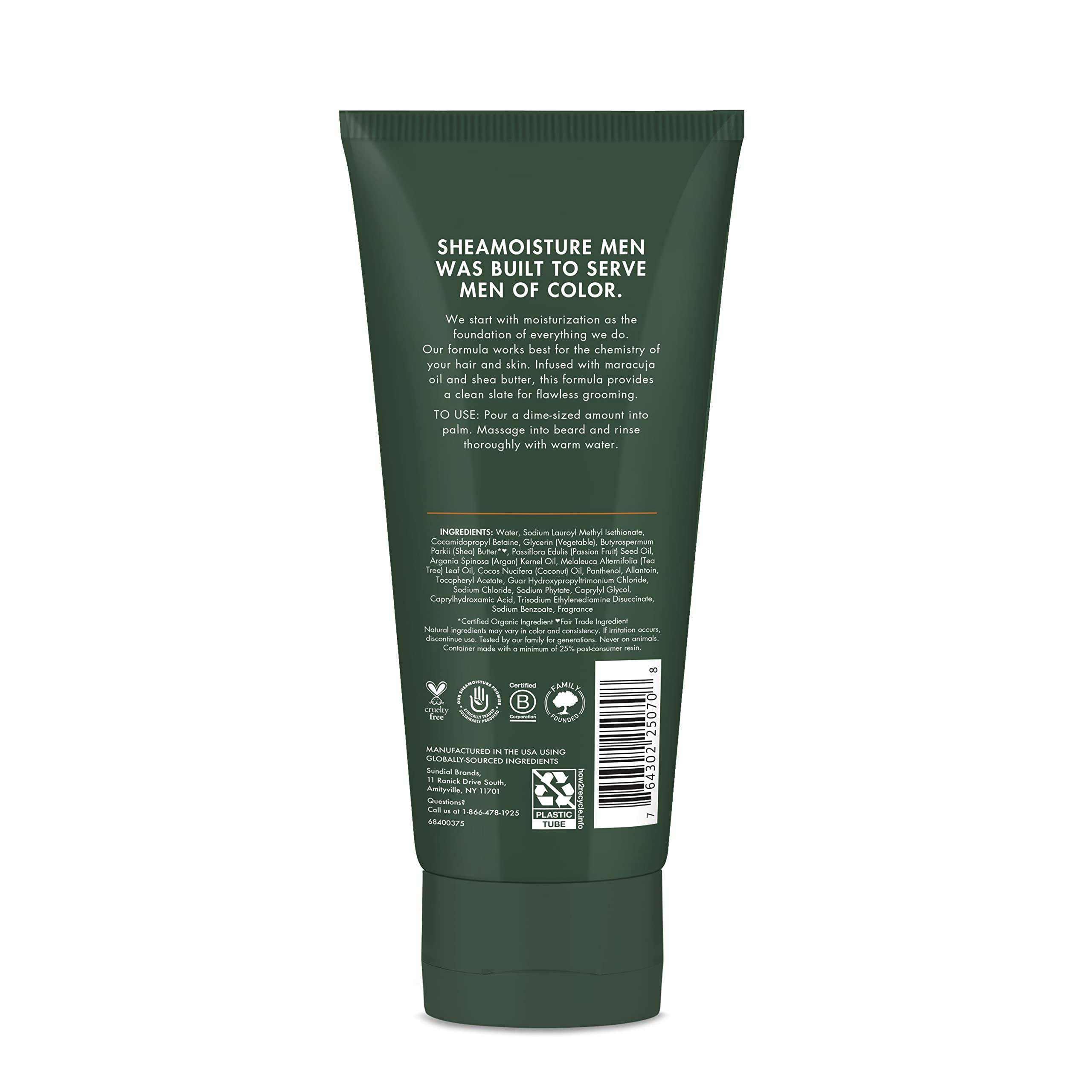 SheaMoisture Beard Wash for Full Beards - Maracuja Oil & Shea Butter to Deep Clean and Refresh - 6 oz - Image 2