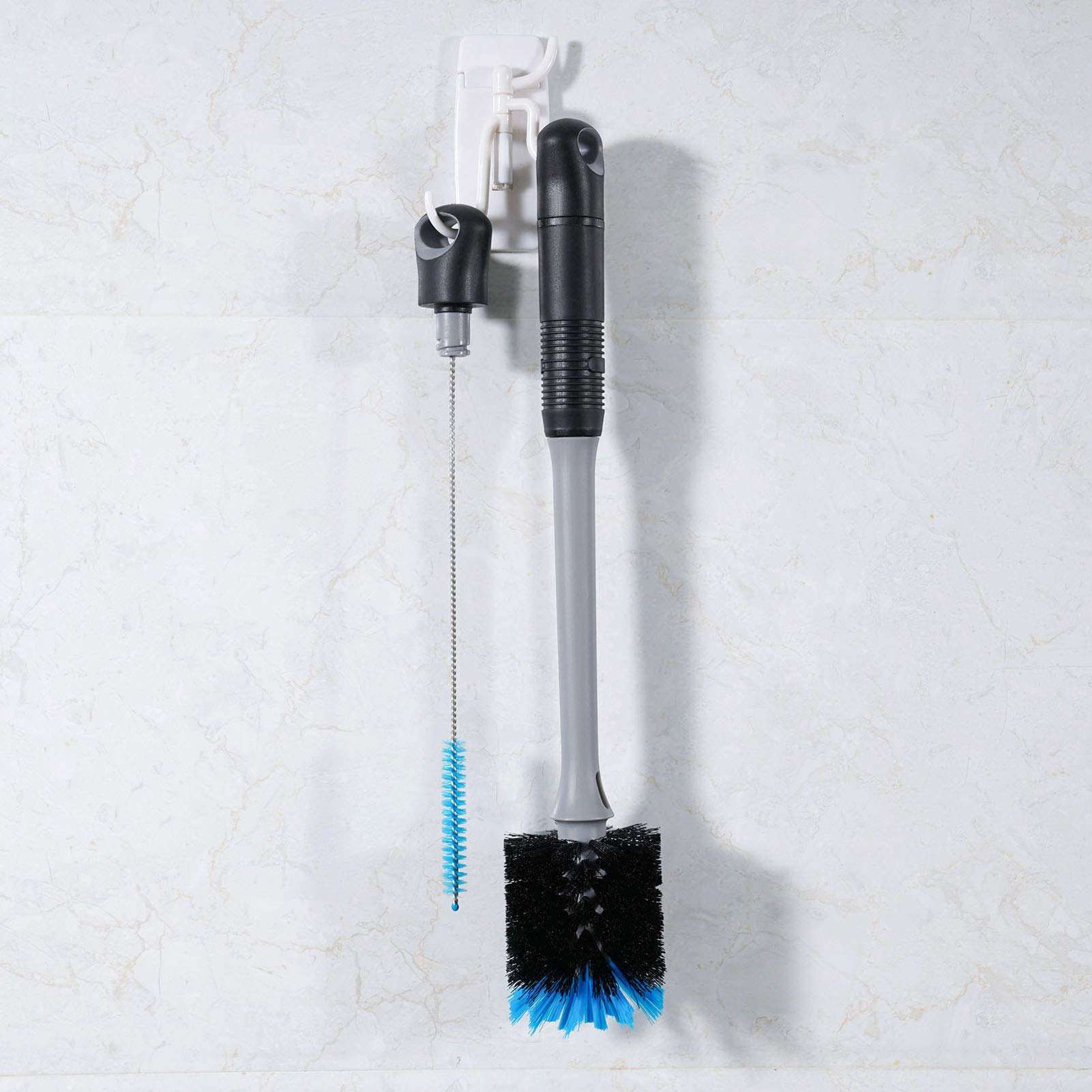 MOSOLAN 2-in-1 Bottle Brush with Straw Brush, Long Handle Water Bottle Scrubbing Brush, Built for Cleaning Sport Bottles, Baby Bottles, Water Bottles, Coffee Mugs, Wine Decanters, Flask, 1 Pack - Image 6