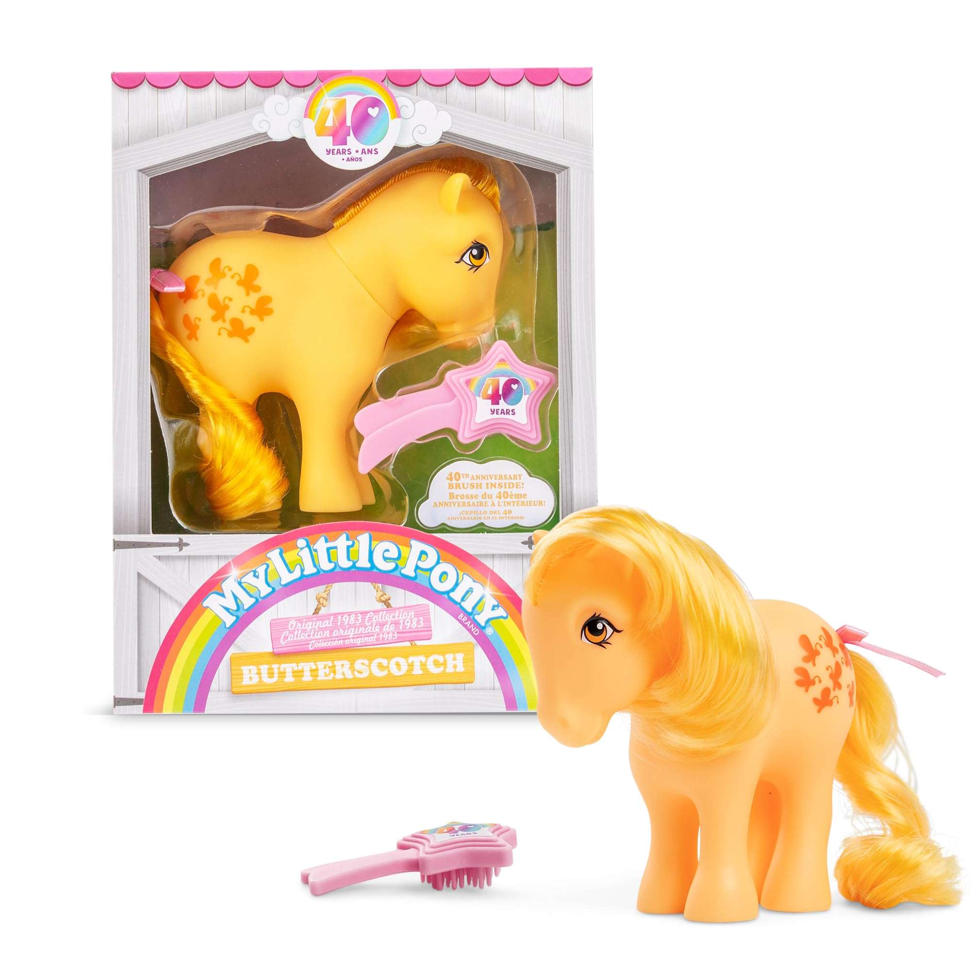 My Little Pony, 40th Anniversary 4-Inch Blue Belle, Original 1983 Collection, Long, Brushable Mane and Tail, Action Figure, Great for Kids, Toddlers, Girls, Ages 4+ - Image 1