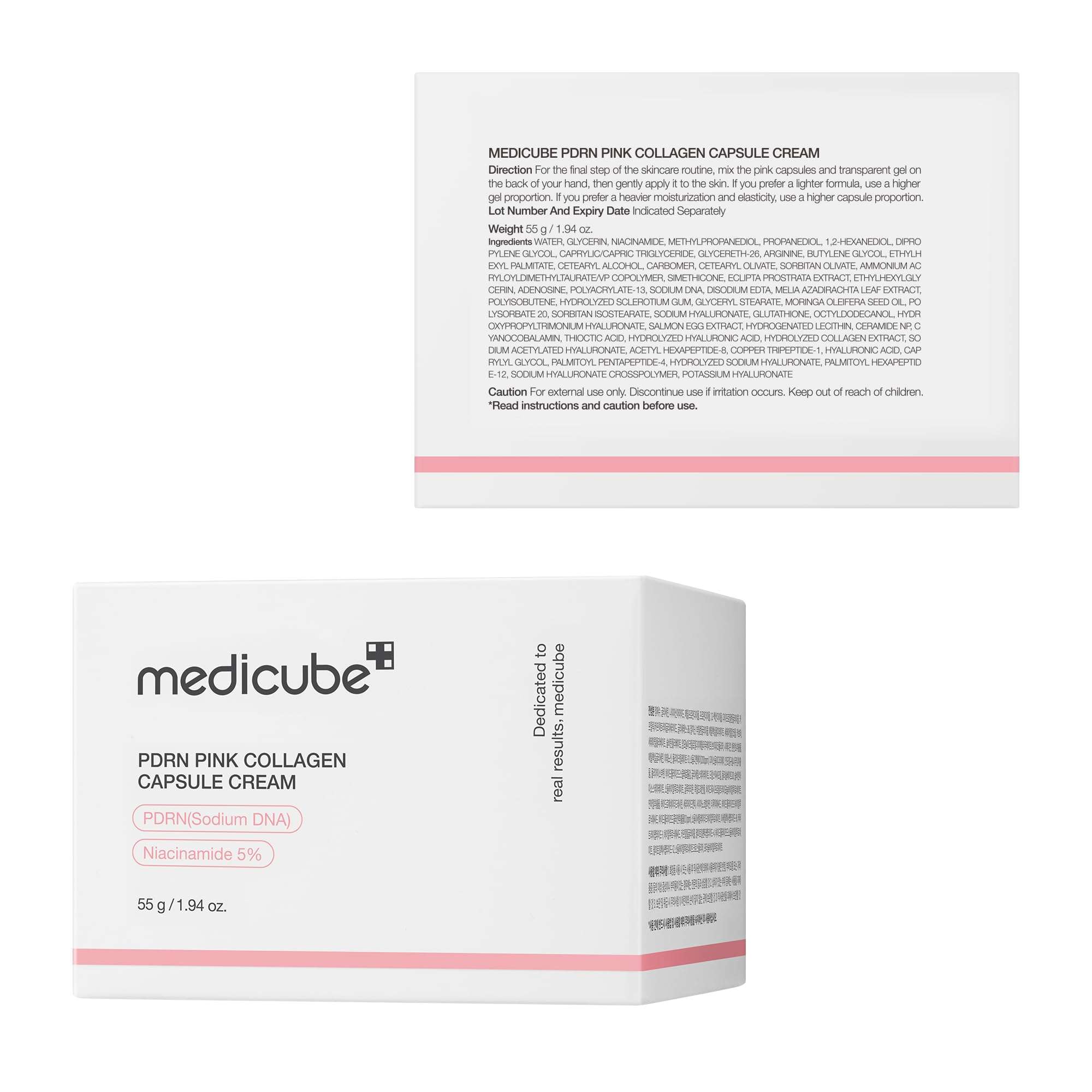 medicube Salmon DNA PDRN Pink Collagen Capsule Cream, Face Moisturizer | Lightweight Moisturizing Cream | PDRN, Niacinamide for Uneven Skin Tone, Glow hydration | Korean Skin Care 1.94 oz - Image 9