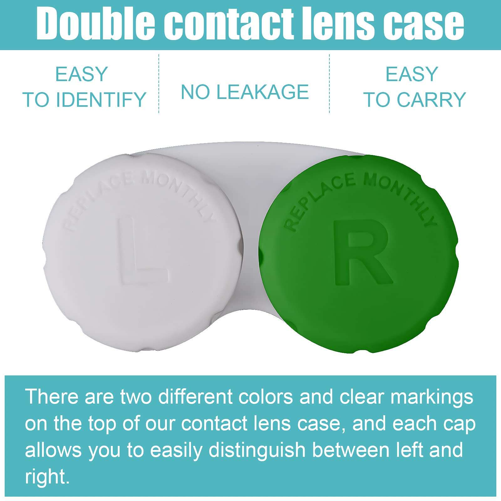 12PCS Colorful Contact Lens Case, Immersion Kit, Leak-Proof Packaging, Suitable for Outdoor Mini Case Screw Top - Image 3