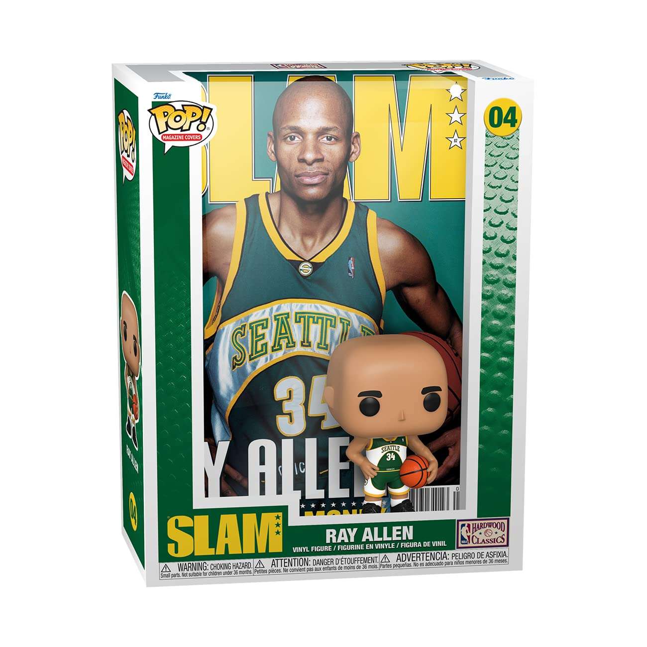 Funko Pop NBA Cover: SLAM - Ray Allen - Collectable Vinyl Figure - Gift Idea - Official Merchandise - Toys for Kids & Adults - Sports Fans - Model Figure for Collectors and Display - Image 3