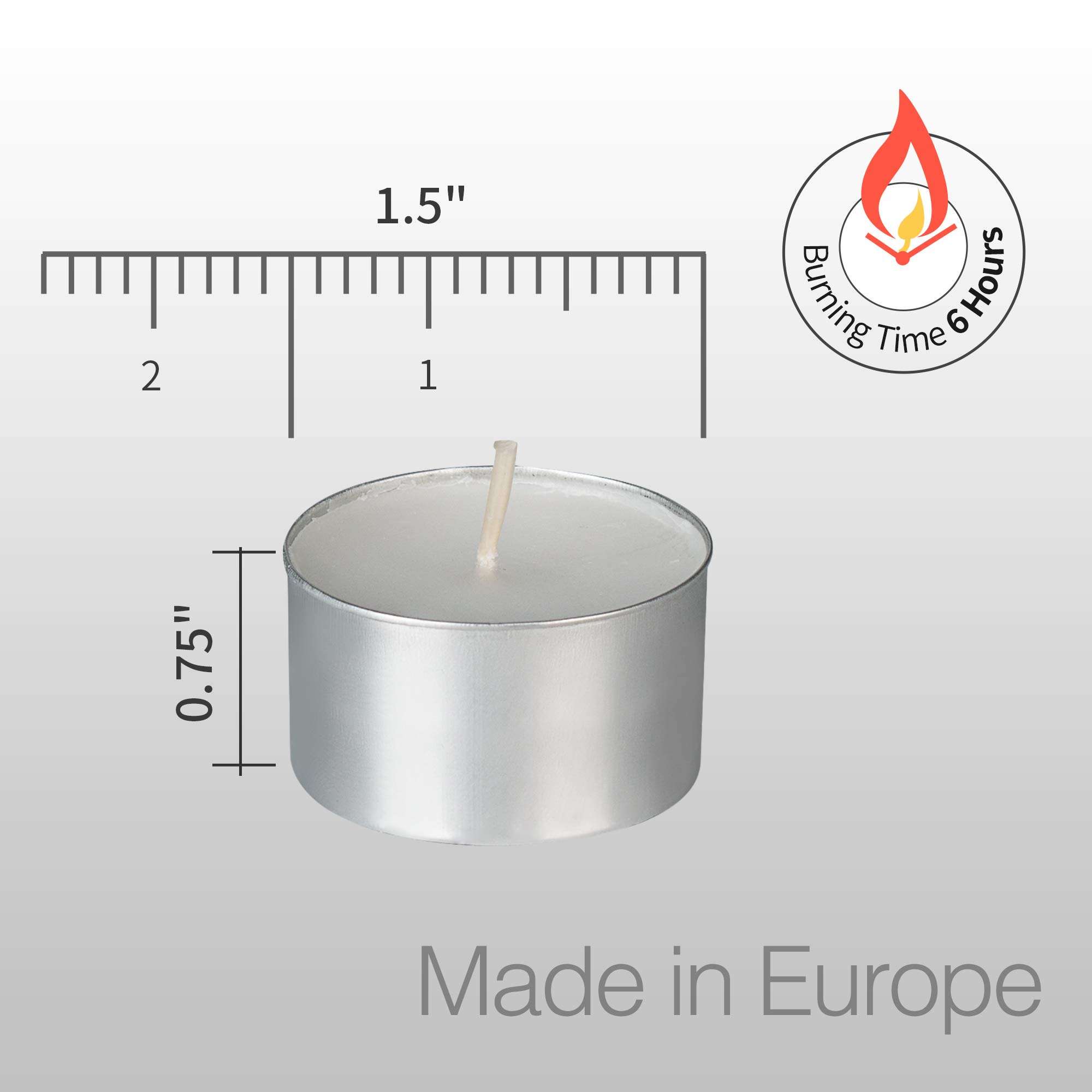 Unscented White Tealight Candles -200 Packs, 6 to 7 Hour Burn Time Smokeless Tea Light Candles, Mini Votive Paraffin Candles with Cotton Wicks for Shabbat, Weddings, Christmas, Home Decor - Image 2