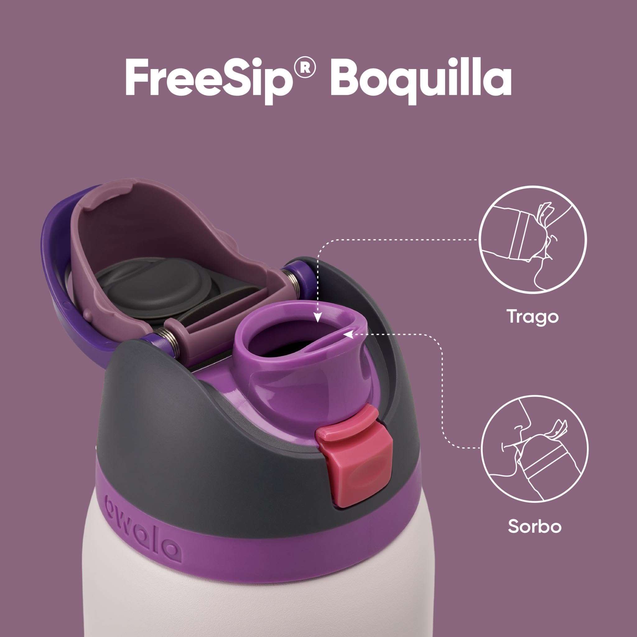 Owala FreeSip Insulated Stainless Steel Water Bottle with Straw for Sports, Travel, and School BPA-Free Sports Water Bottle, 32 oz, Dreamy Field - Image 5
