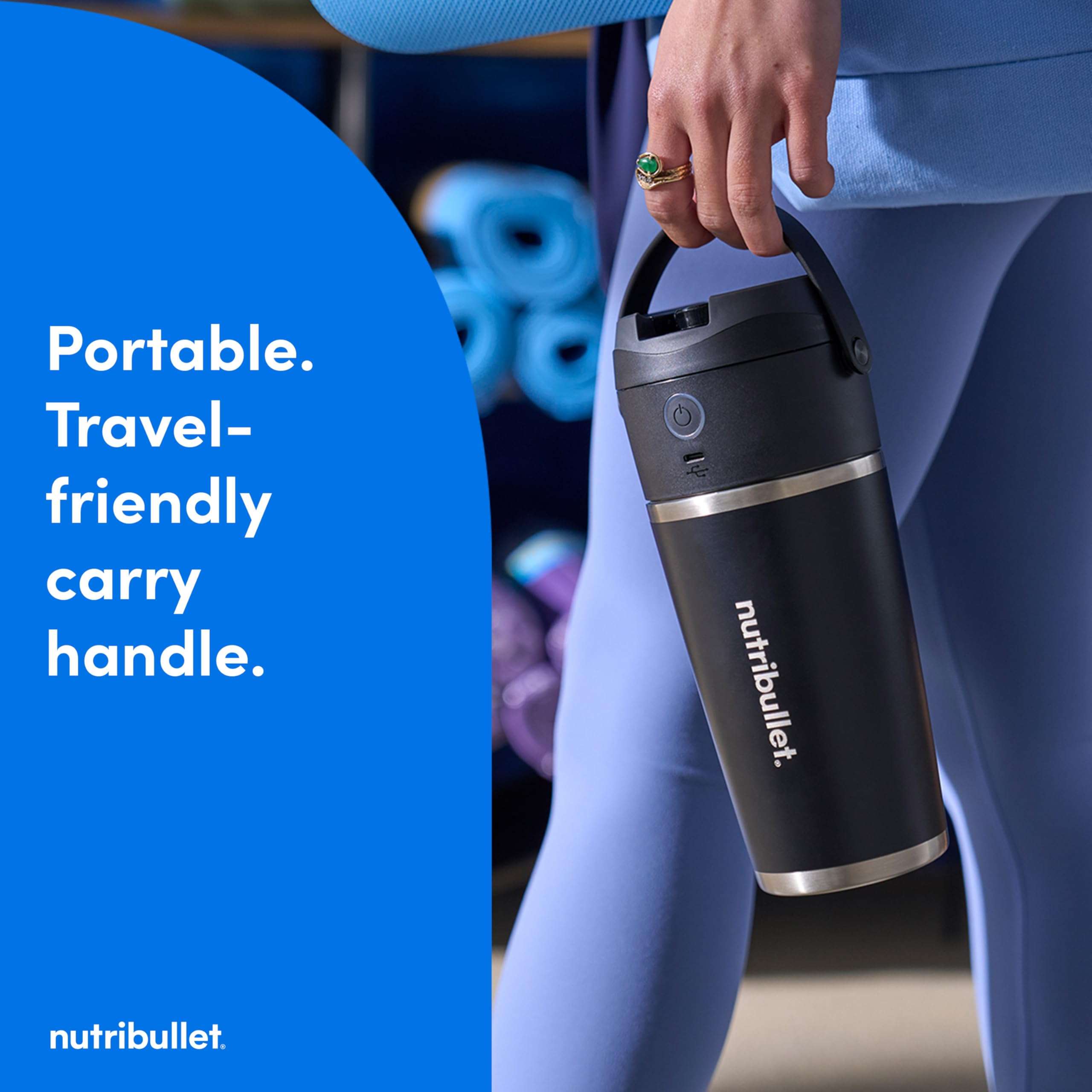 nutribullet Flip Portable Blender with Insulated Cup, Cordless, Brushed Stainless, NBPB50350SS - Image 6
