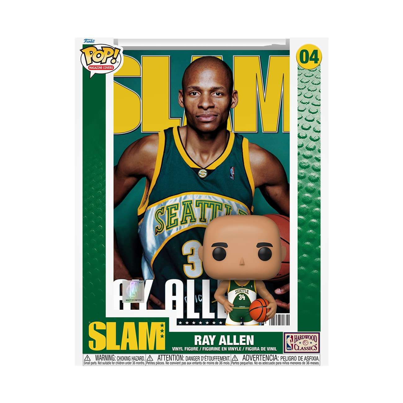 Funko Pop NBA Cover: SLAM - Ray Allen - Collectable Vinyl Figure - Gift Idea - Official Merchandise - Toys for Kids & Adults - Sports Fans - Model Figure for Collectors and Display - Image 2