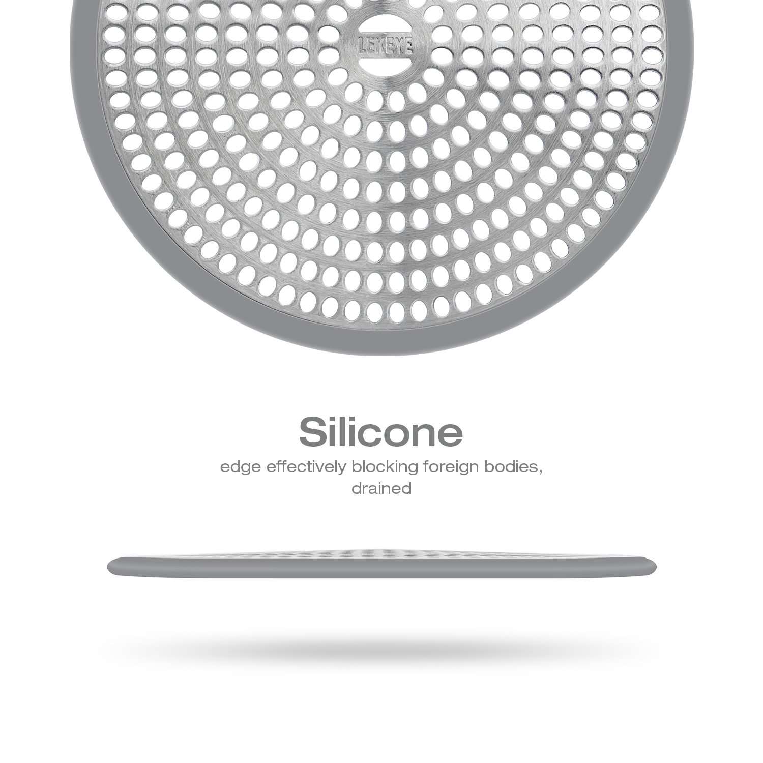 LEKEYE Shower Drain Hair Catcher/Strainer/Stainless Steel and Silicone - Image 4