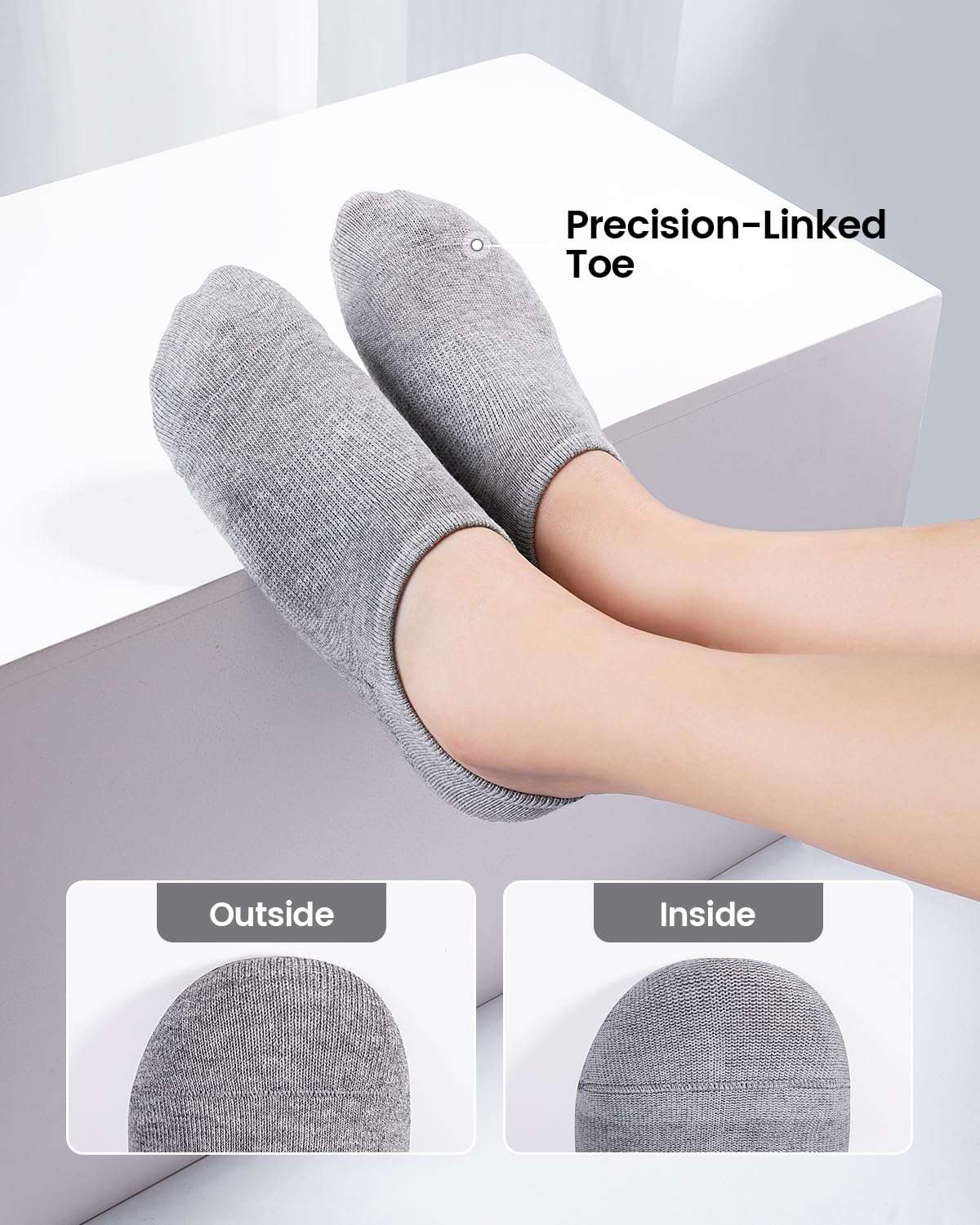 IDEGG No Show Socks Women & Men Low Cut Ankle Short Athletic Running Casual Invisible Liner Socks - Image 4
