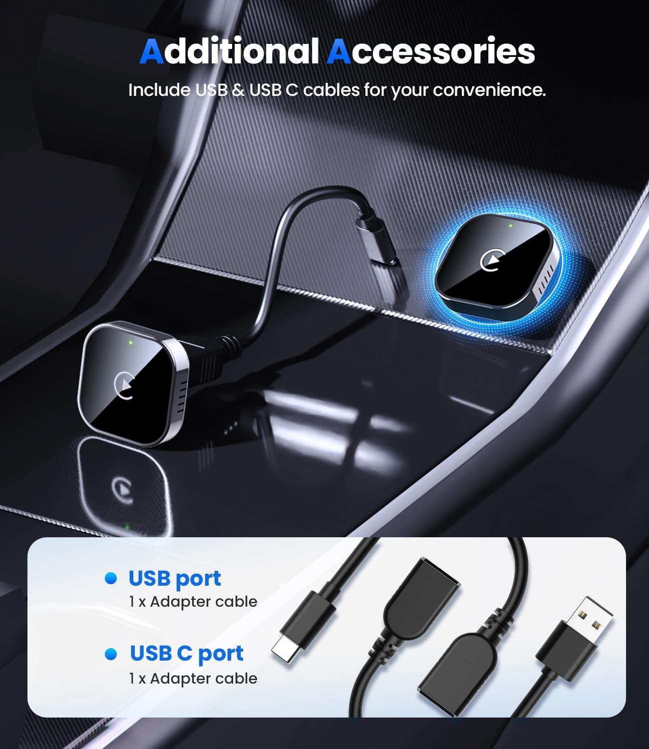 Teeran Wireless CarPlay Adapter 2025 Upgrade Wired CarPlay to Wireless, Mini Cube Design for Cars with Built-in Wired Apple CarPlay Plug and Play Easy Use Fast Stable Connection Car Play for iPhone - Image 9