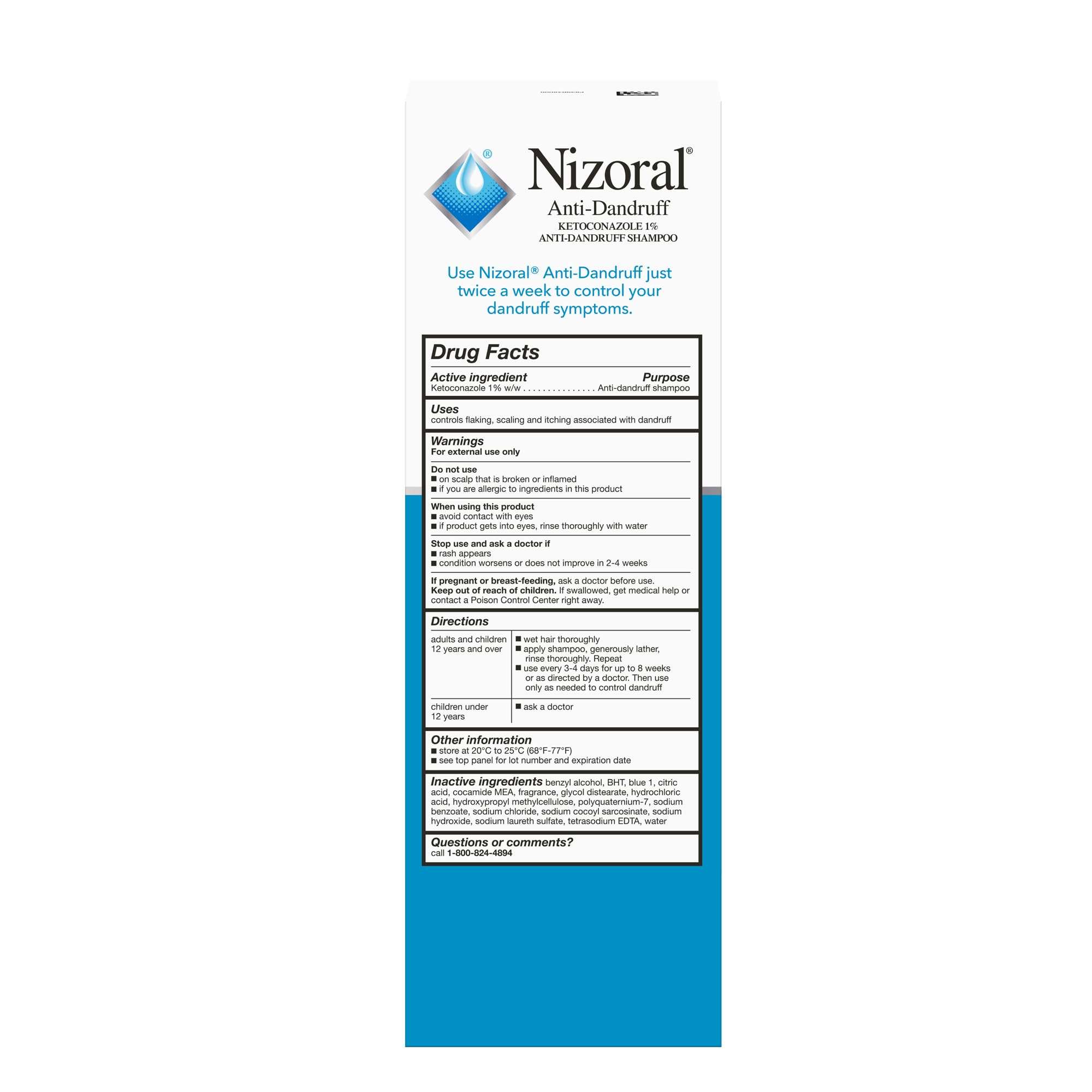 Nizoral Anti-Dandruff Shampoo with 1% Ketoconazole, 14 Fl Oz, Fresh Scent, Anti Fungal Shampoo - Image 10