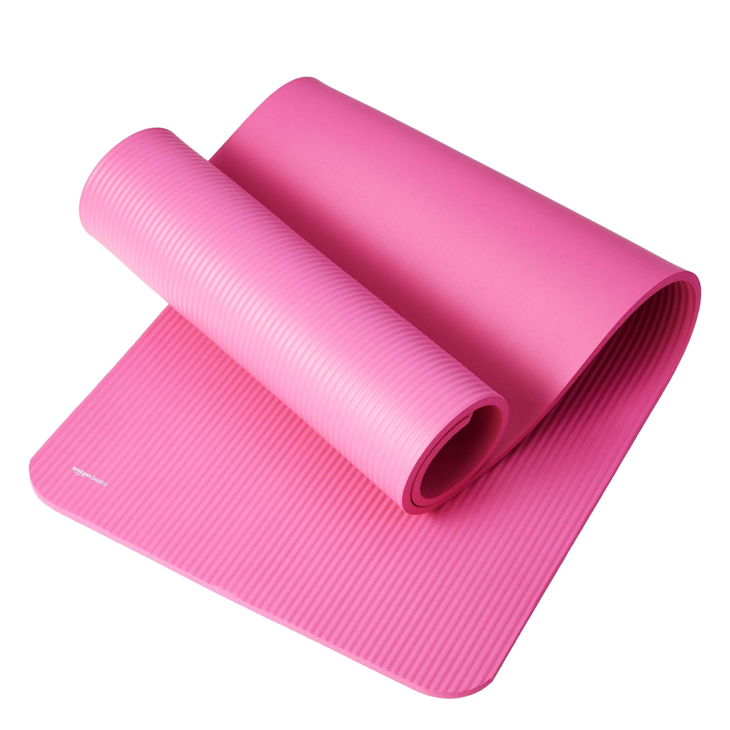 Amazon Basics 1/2 Inch Extra Thick Exercise Yoga Mat with Carrying Strap, Cushioned Support, for Fitness and Gym Workouts - Image 3