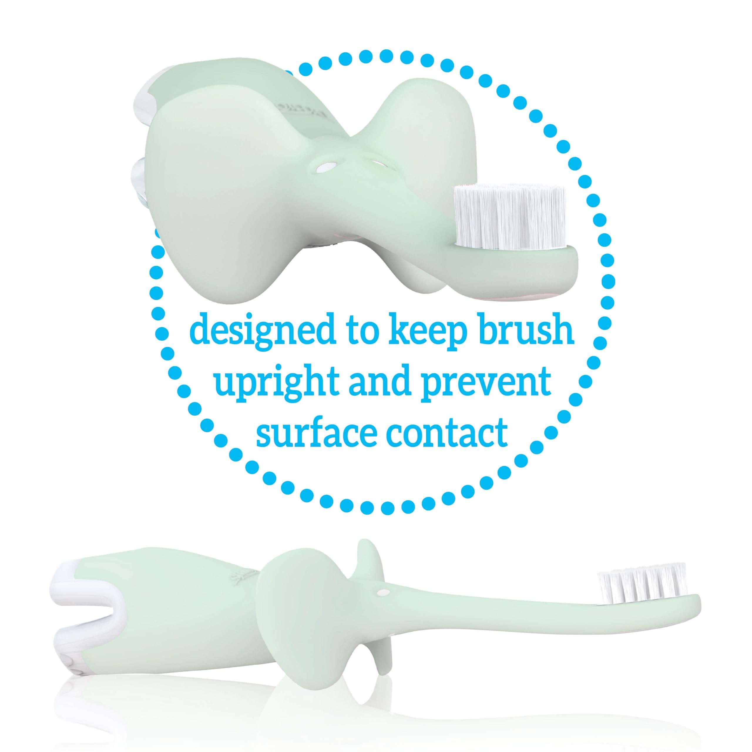 Dr. Brown's Infant-to-Toddler Toothbrush, Elephant, Mint, 0-3 Years - Image 10