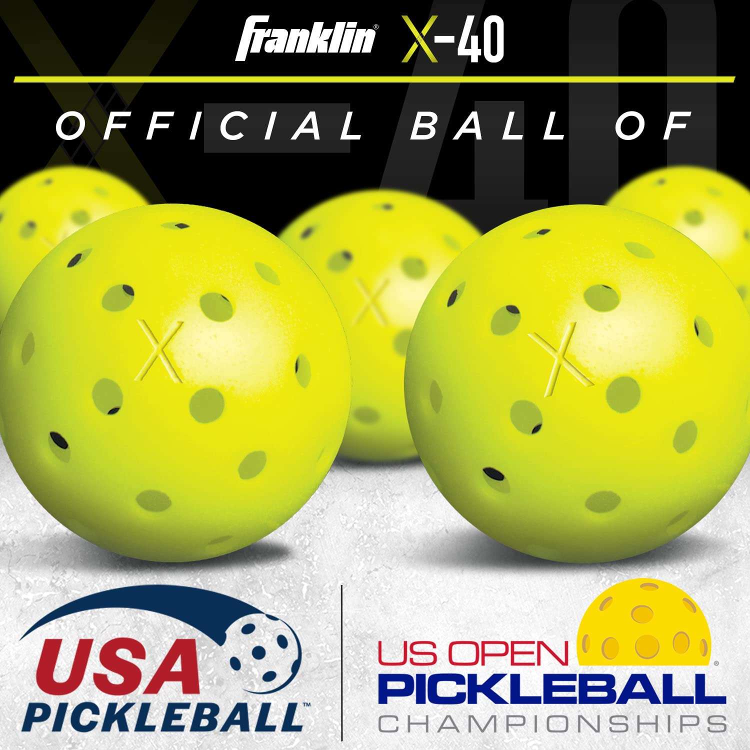 Franklin Sports X-40 Outdoor Pickleballs - Official Ball of USA Pickleball, APP Tour + US Open - Regulation Size - Image 11