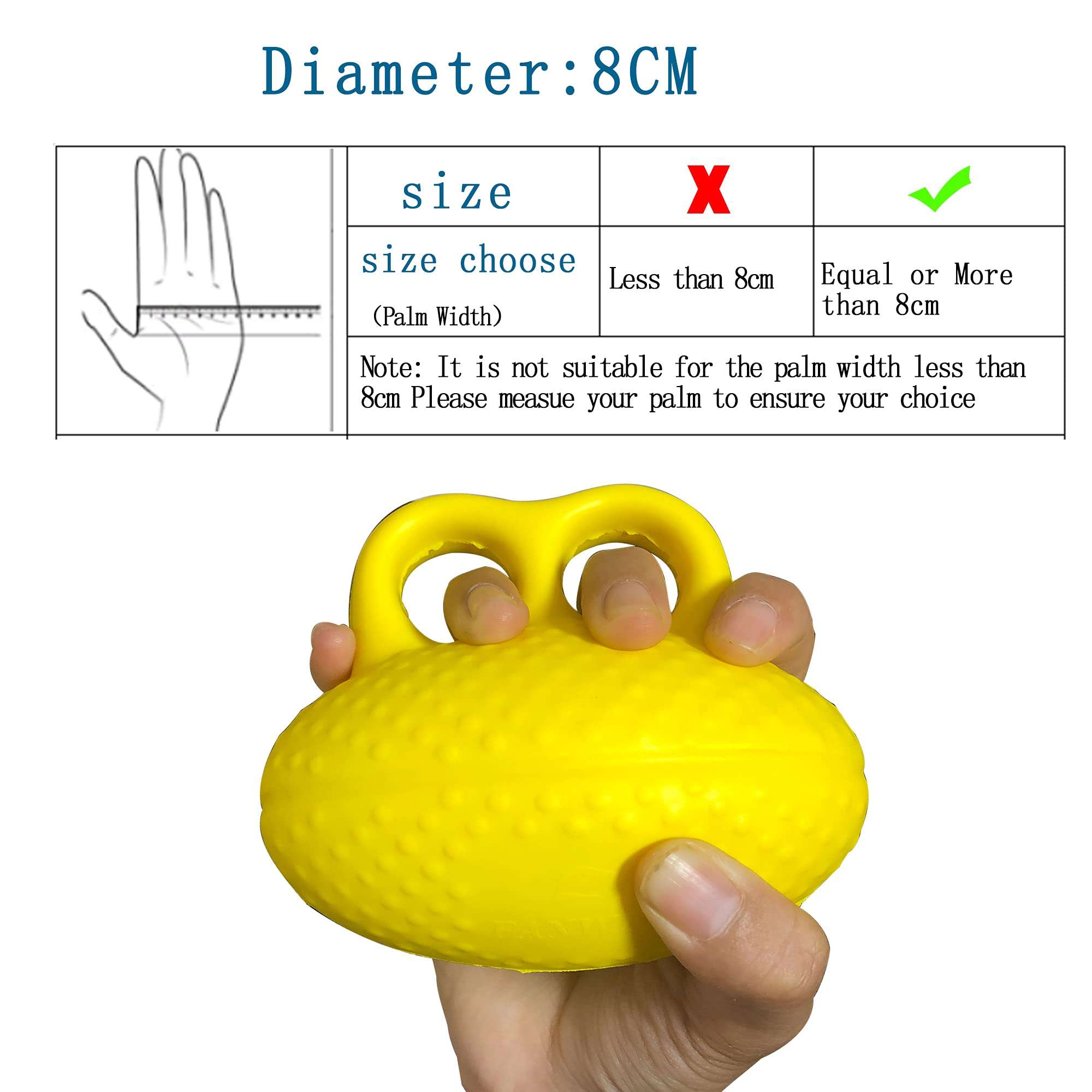 Fanwer Finger Exerciser Hand Squeeze Ball, Hand Grip Strength Trainer Build Hand, Finger and Wrist Strength, Finger Extension Exerciser for Rehab, Arthritis, Carpal Tunnel - Image 8