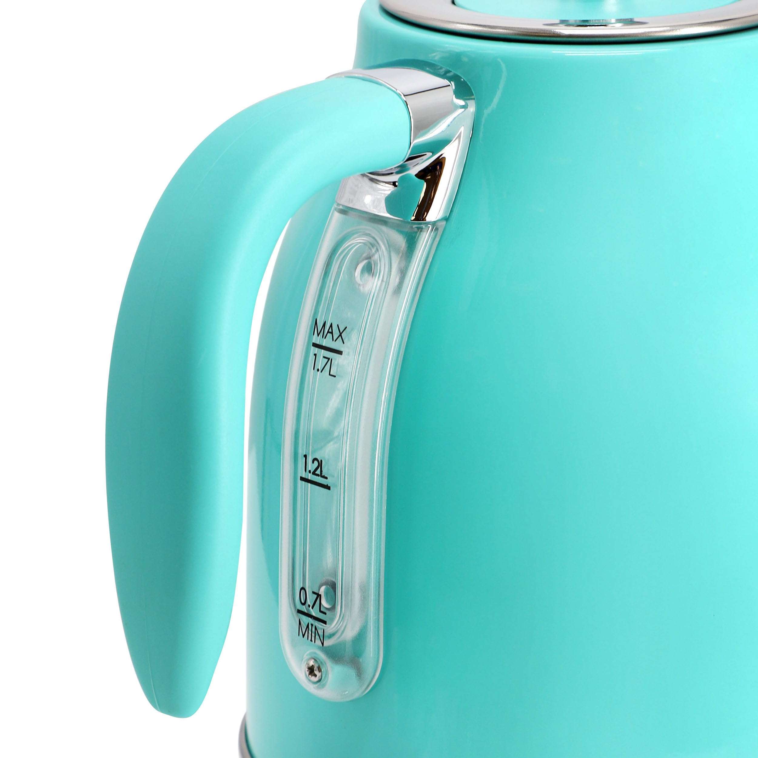 MegaChef 1.7 Quart Electric Tea Kettle and 2 Slice Toaster Combo (Turquoise) - Image 6