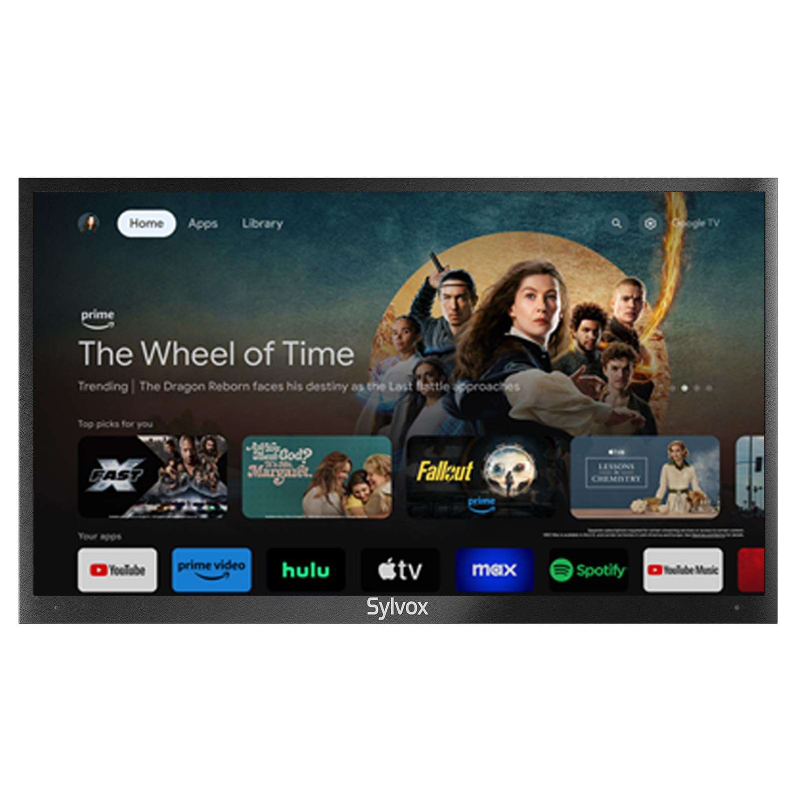 SYLVOX Outdoor TV, 55 inch Smart TV Waterproof Outdoor TVs, 4K Weatherproof Television for Outside, Support Google Assistant, Chromecast, 1000 nit Brightness Partial Sun (Deck Pro 2.0/2024) - Image 2