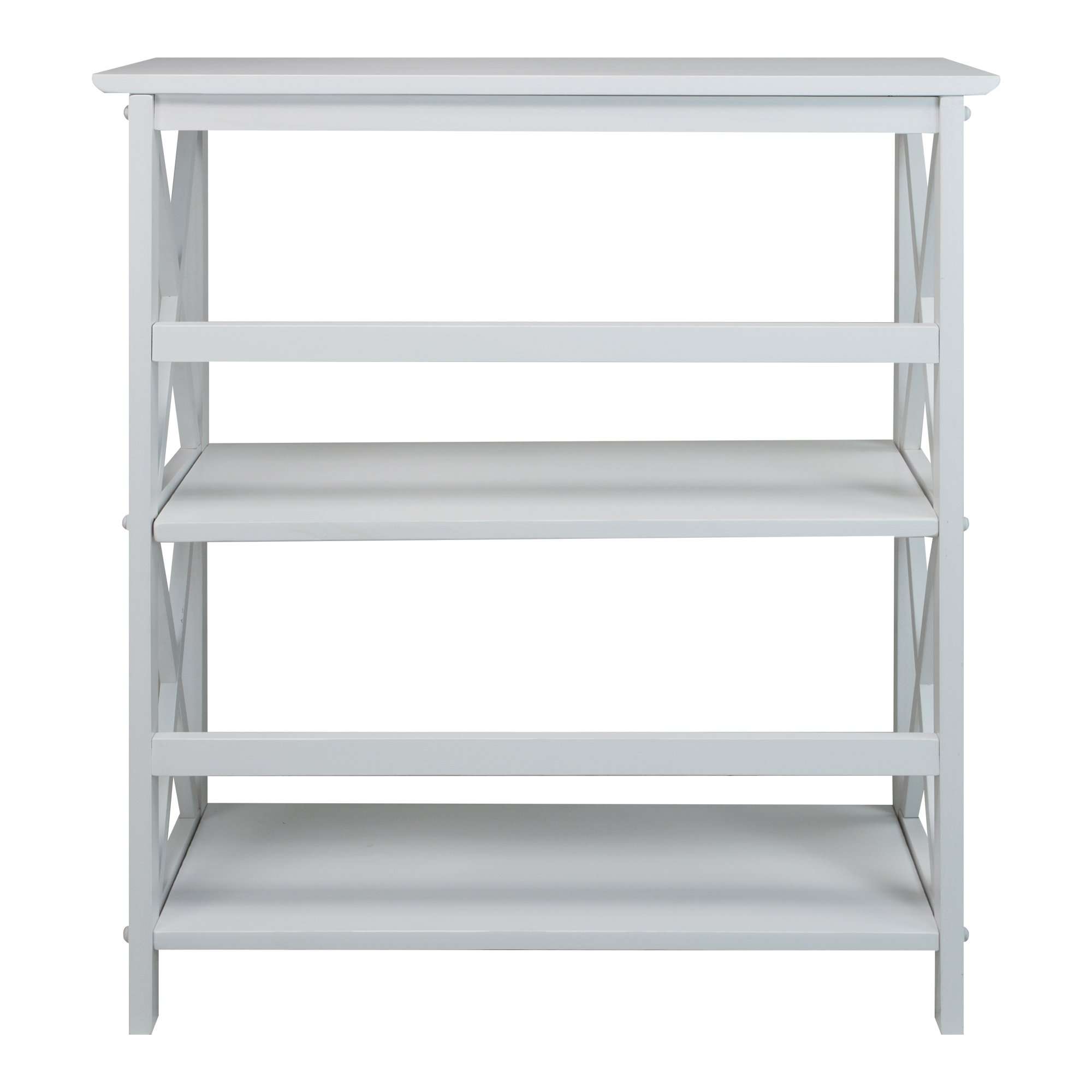 Casual Home 3-Shelf Montego Bookcase, White - Image 8