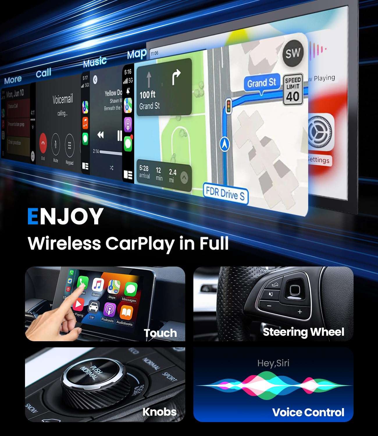 Teeran Wireless CarPlay Adapter 2025 Upgrade Wired CarPlay to Wireless, Mini Cube Design for Cars with Built-in Wired Apple CarPlay Plug and Play Easy Use Fast Stable Connection Car Play for iPhone - Image 7