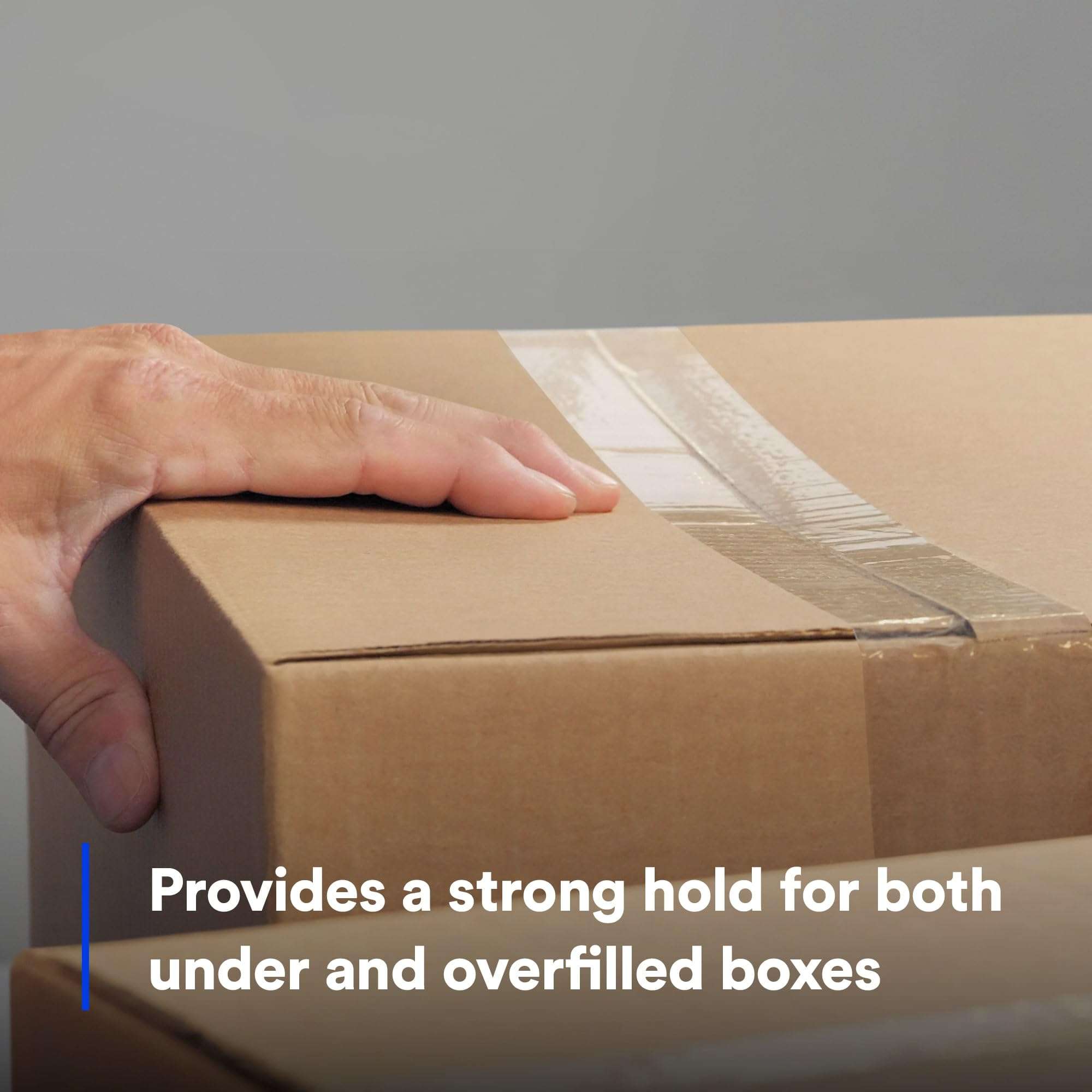 3M Scotch High Tack Box Sealing Tape 375+, Film Backing with Synthetic Rubber Adhesive, Clear Color, 72 mm x 50 m, 24/Case - Image 3