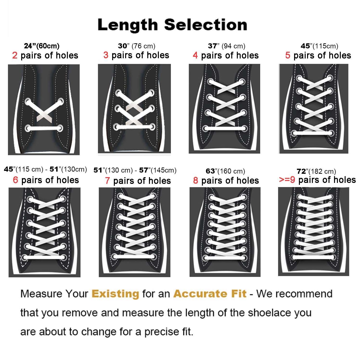 Handshop 1/4" Oval Athletic Shoelaces 24"-72" in 22 Colors Half Round Shoe Laces - Image 5