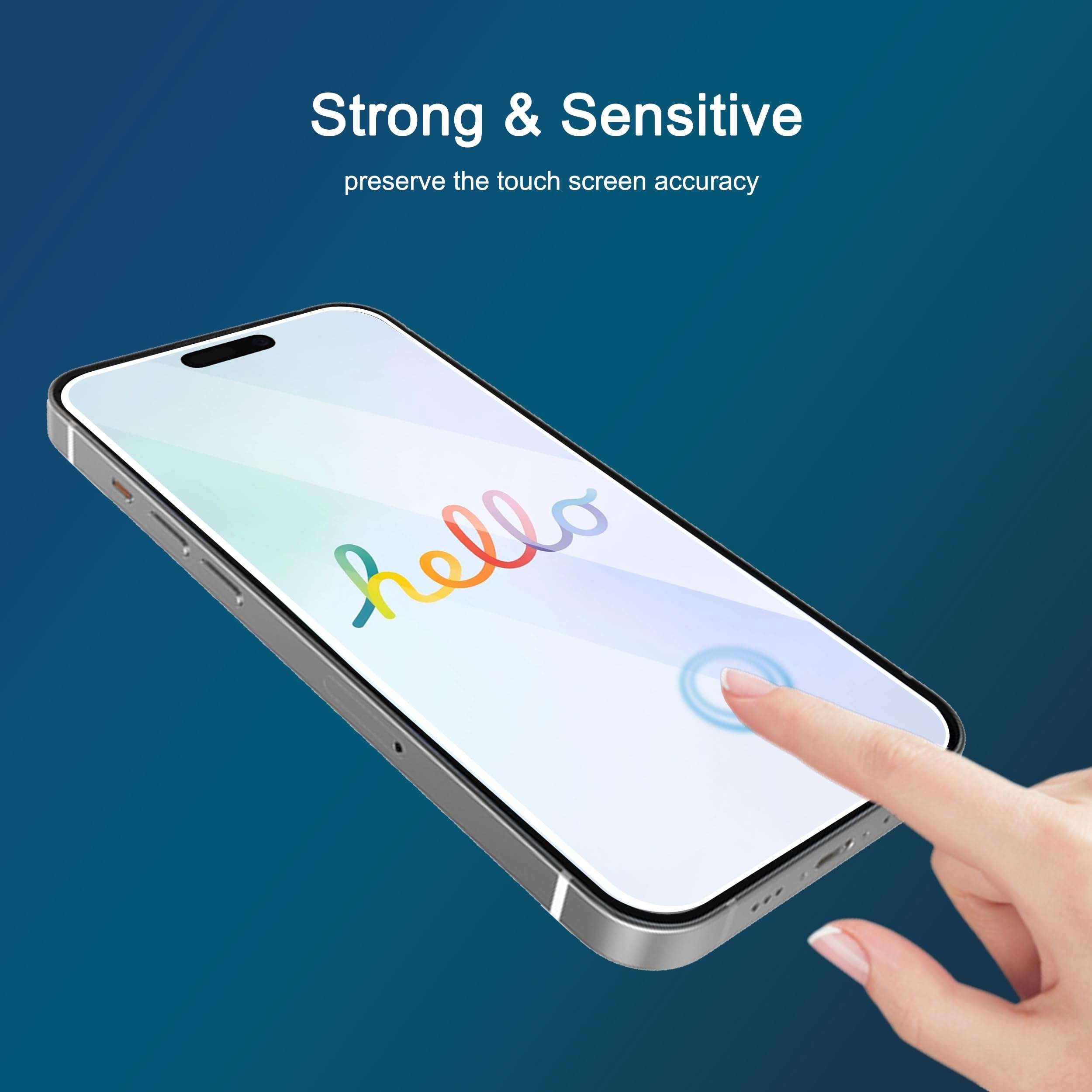 Ailun Screen Protector for iPhone 16 / iPhone 15 / iPhone 15 Pro [6.1 Inch] Display 3 Pack Tempered Glass, Dynamic Island Compatible, Case Friendly [Not for iPhone 16 Pro 6.3 Inch]. - Image 5