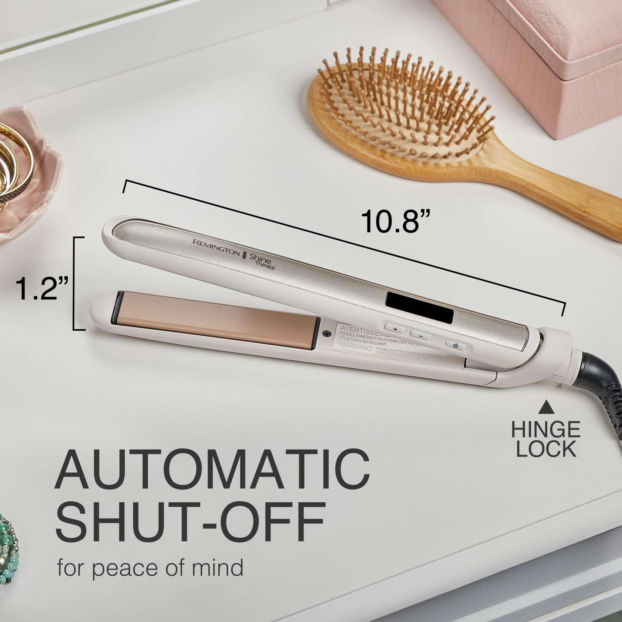 Remington Shine Therapy 1 inch Hair Straightener Iron, Flat Iron Infused with Argan Oil & Keratin, Professional Ceramic Flat Iron for Less Frizz, Shines and Smooth, Styling Tools - Image 4