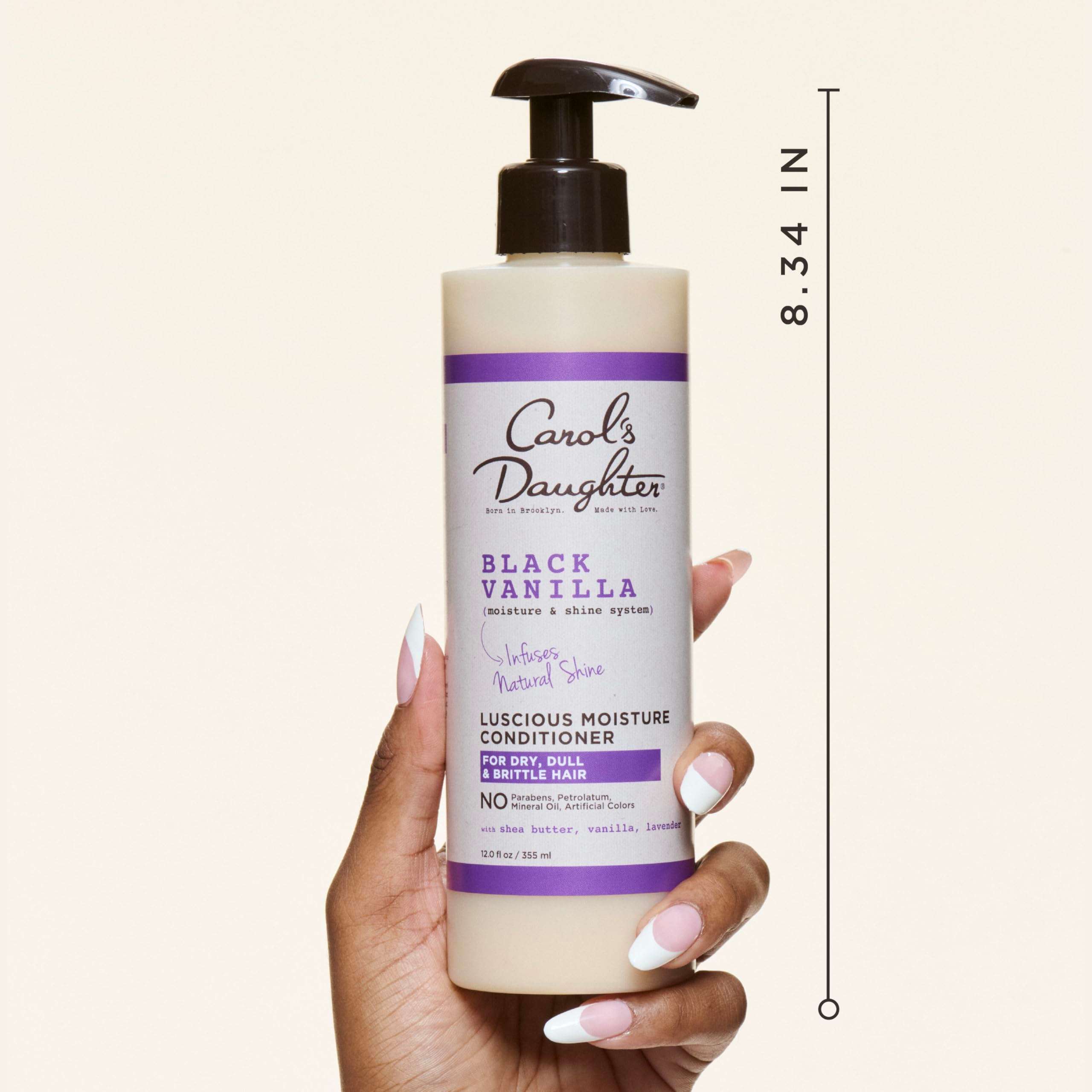 Carol's Daughter Black Vanilla Moisture Sulfate Free Conditioner for Curly, Wavy or Natural Hair, Moisturizing Hair Care for Dry, Damaged Hair, 12 Fl Oz - Image 2