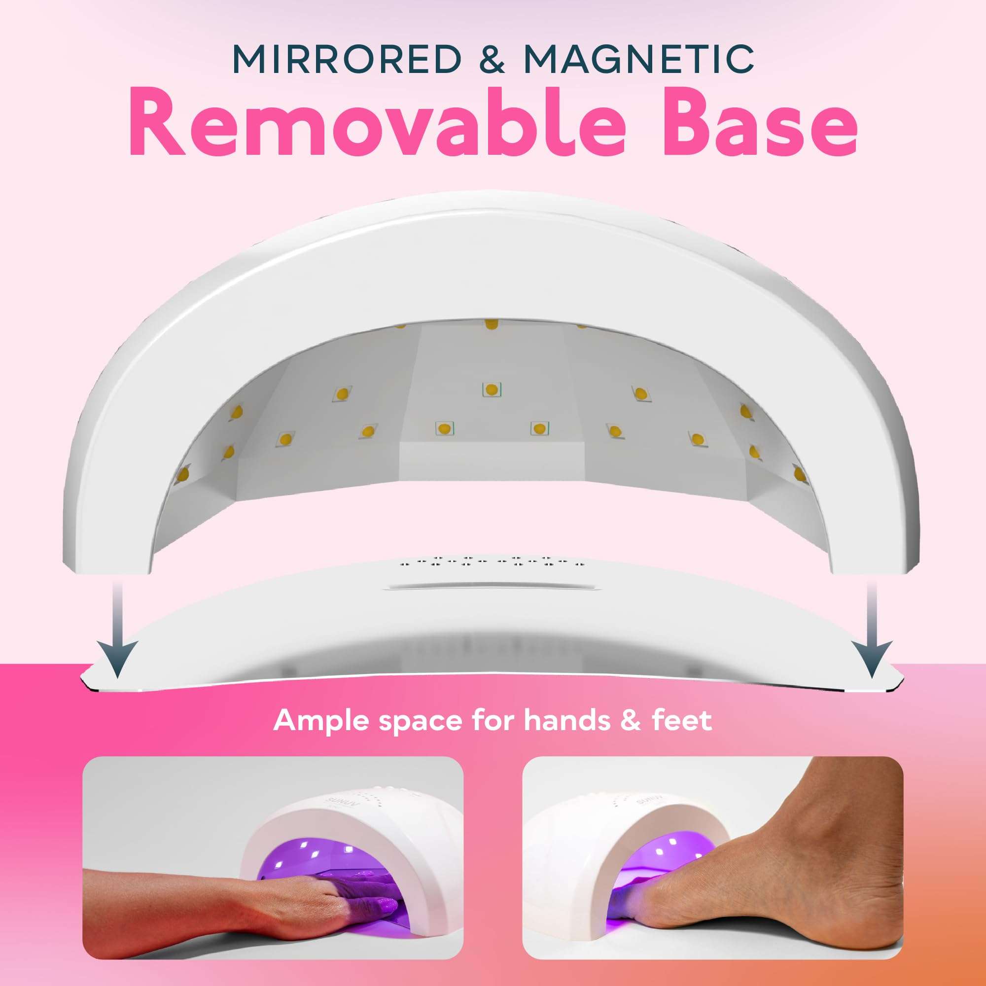 SUNUV UV LED Nail Lamp, Gel Light for Nail Polish UV Dryer with 3 Timers SUNone White - Image 6
